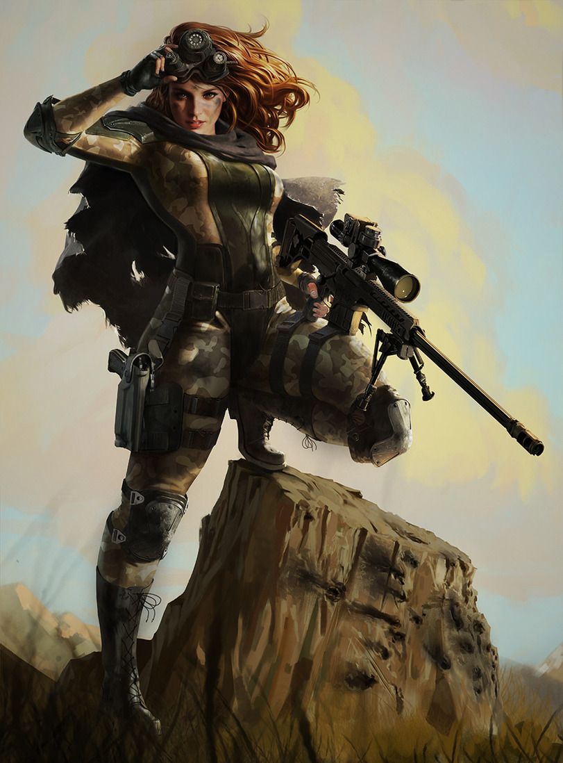 female sniper art
