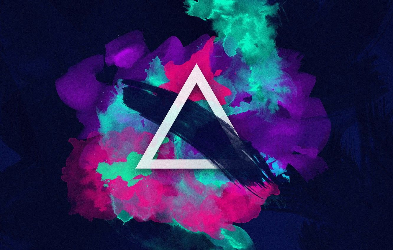 Wallpaper Music, Background, Triangle, Color, Paint, Electronic