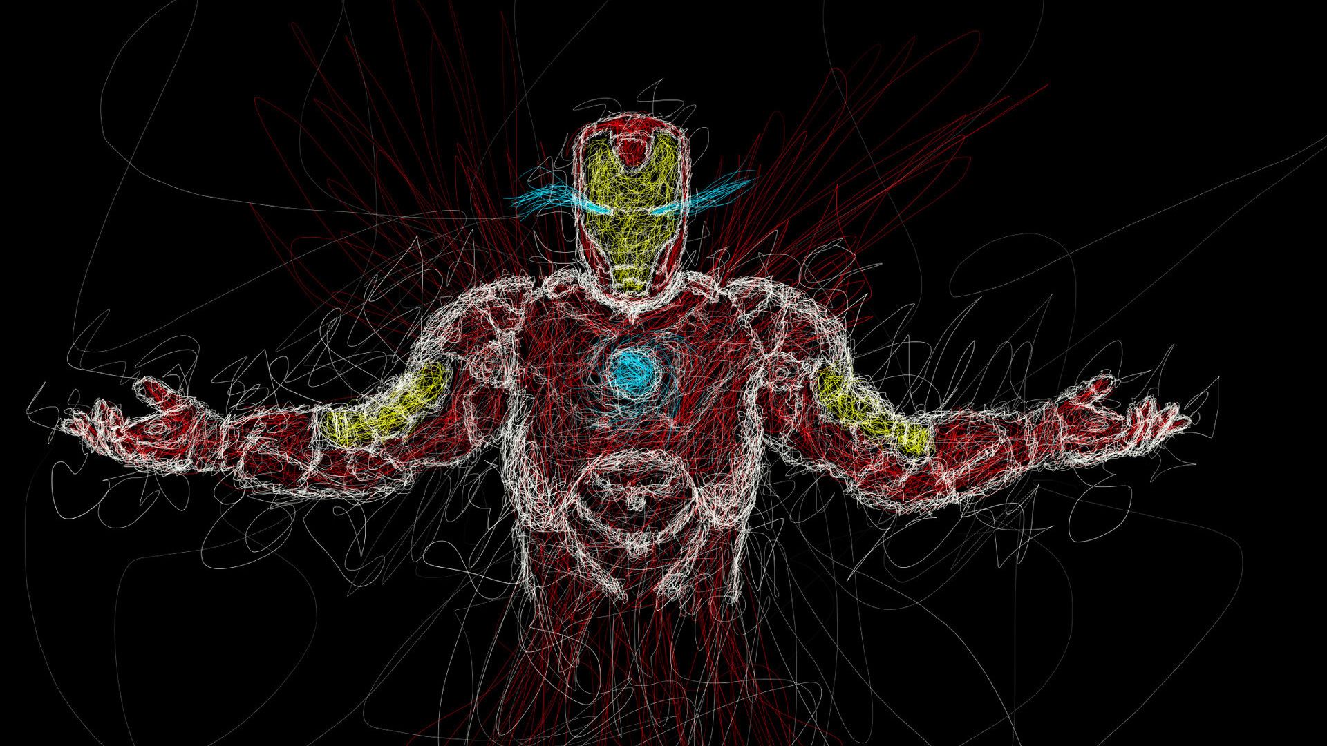 Iron Man Drawing Art Laptop Full HD 1080P HD 4k