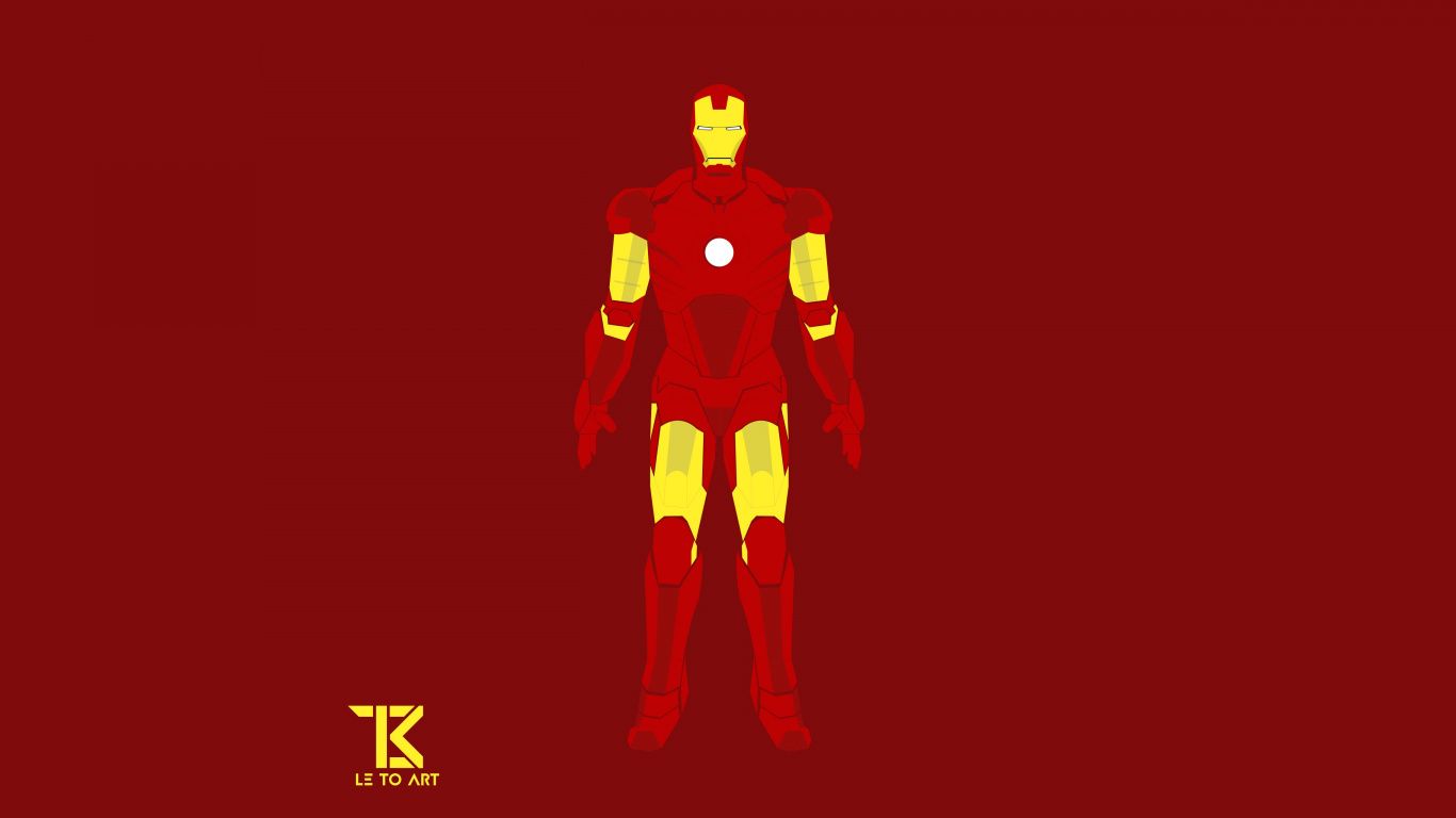 Download Iron man, minimal, marvel, superhero, art wallpaper