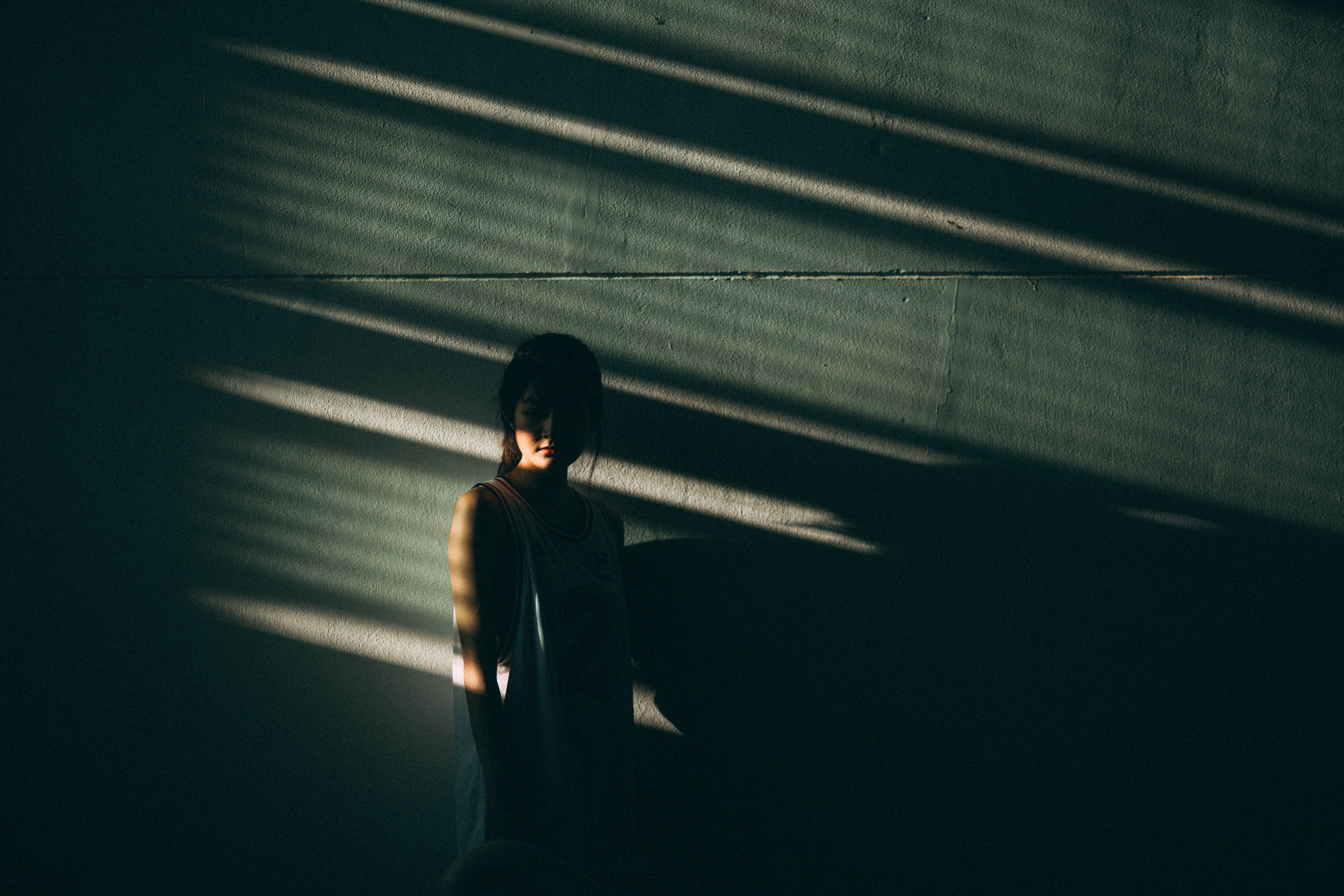 5472x3648 #female, #light, #lonely, #woman, #shadow