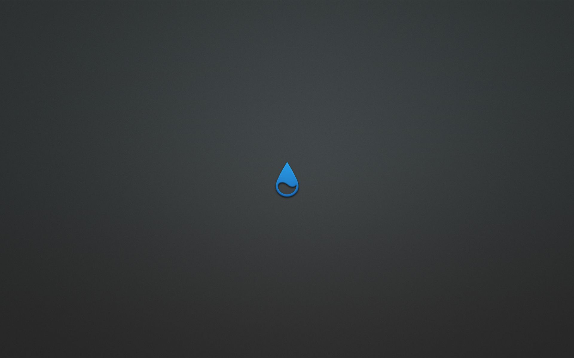 Rainmeter Blue Logo Dark Minimalist Desktop Wallpaper