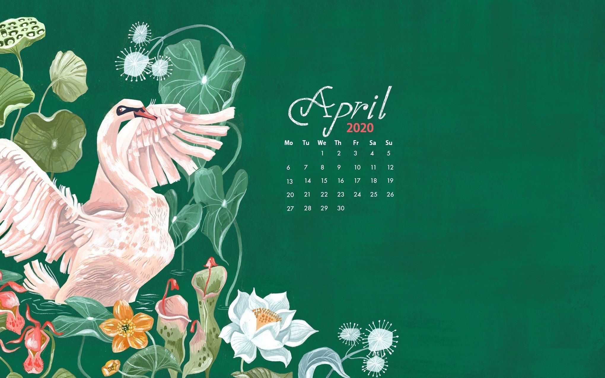 Free April 2020 Calendar Printable. Calendar