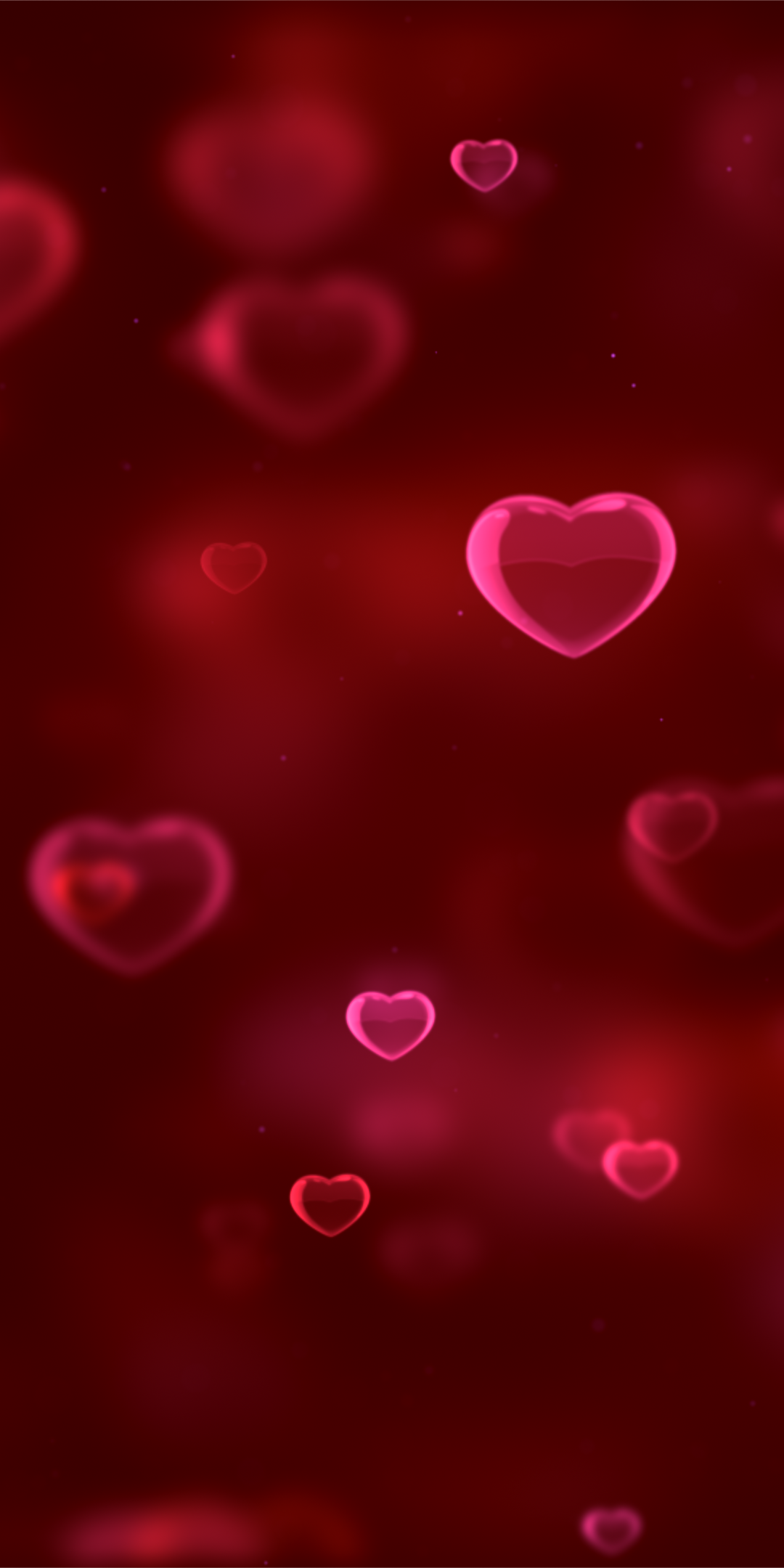 Love, red hearts, girly pink, blur, 1080x2160 wallpaper. Pink