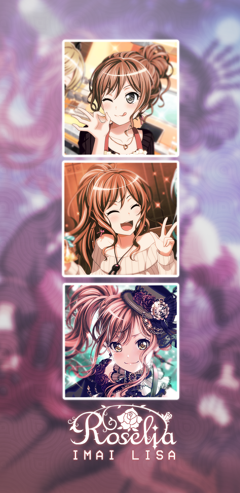 Simple Lisa mobile wallpaper. Happy birthday, best gyaru