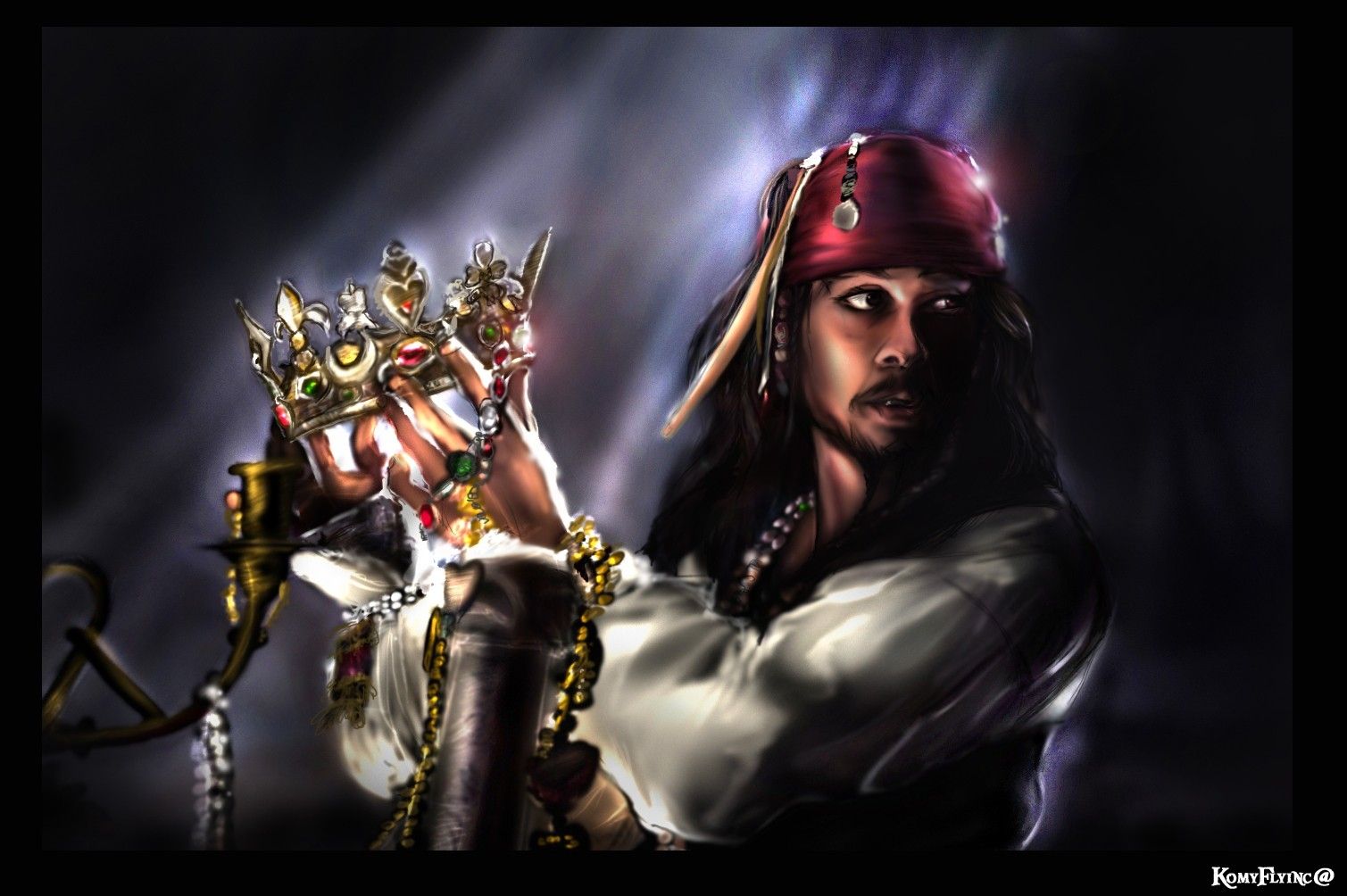 paintings movies pirates captain pirates of the caribbean digital