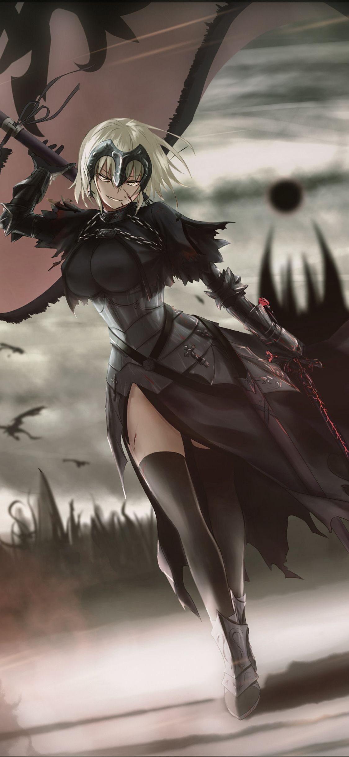 Hunt Time Jeanne Ruler Avenger Fate Grande Order iPhone X. Anime