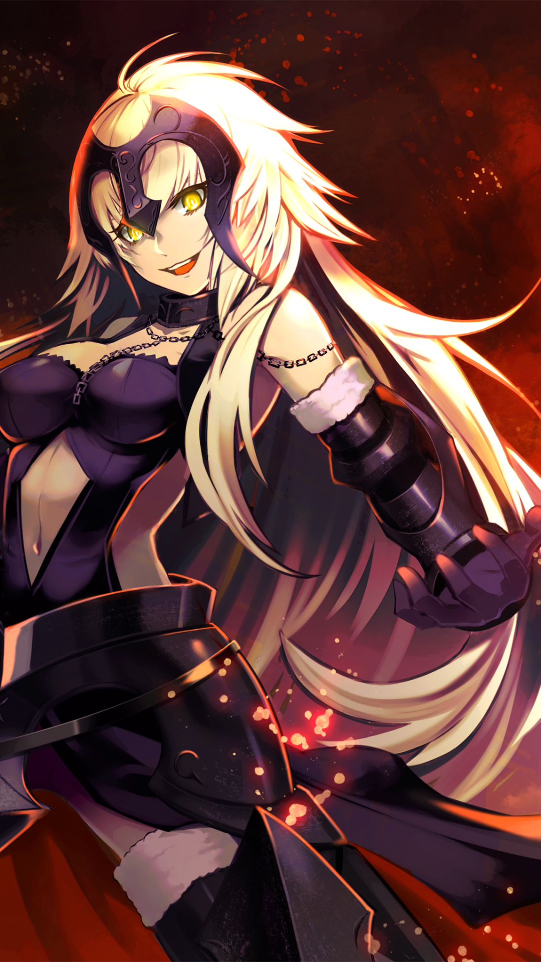 Jeanne D'arc, Ruler, Fate Grand Order, Smiling, Fire D