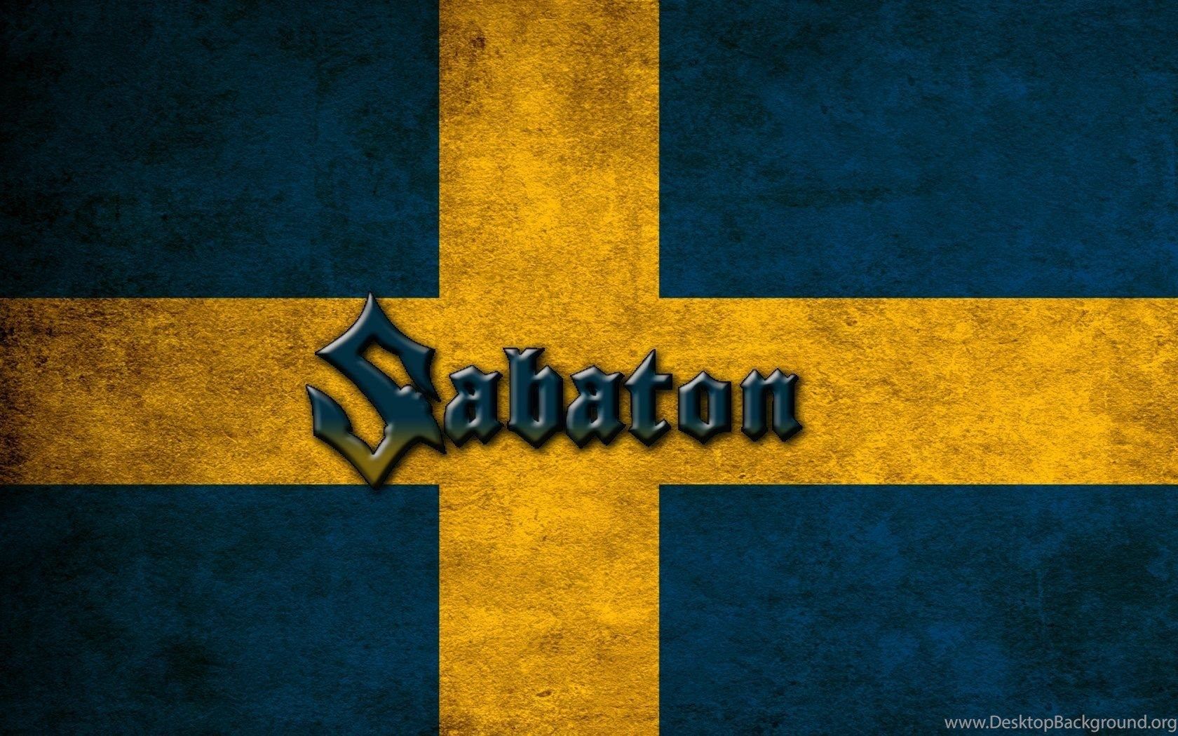 Sabaton Swedish Flag Wallpaper Desktop Background