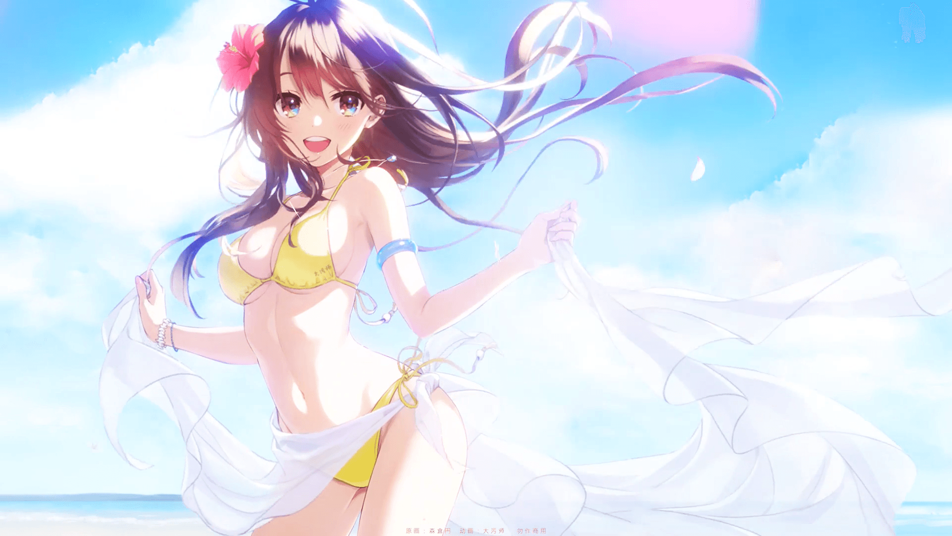 Cute Summer Girl Anime Live Wallpaper