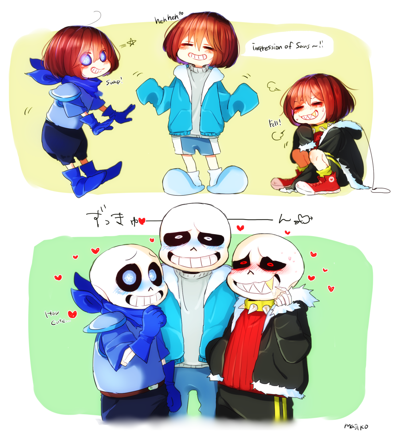 Undertale sans x frisk