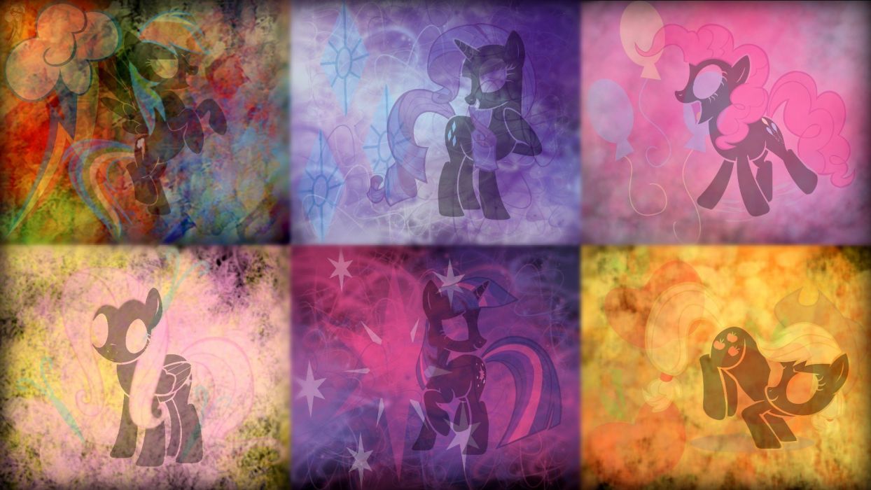 Fluttershy ponies Rainbow Dash Twilight Sparkle Rarity Pinkie Pie