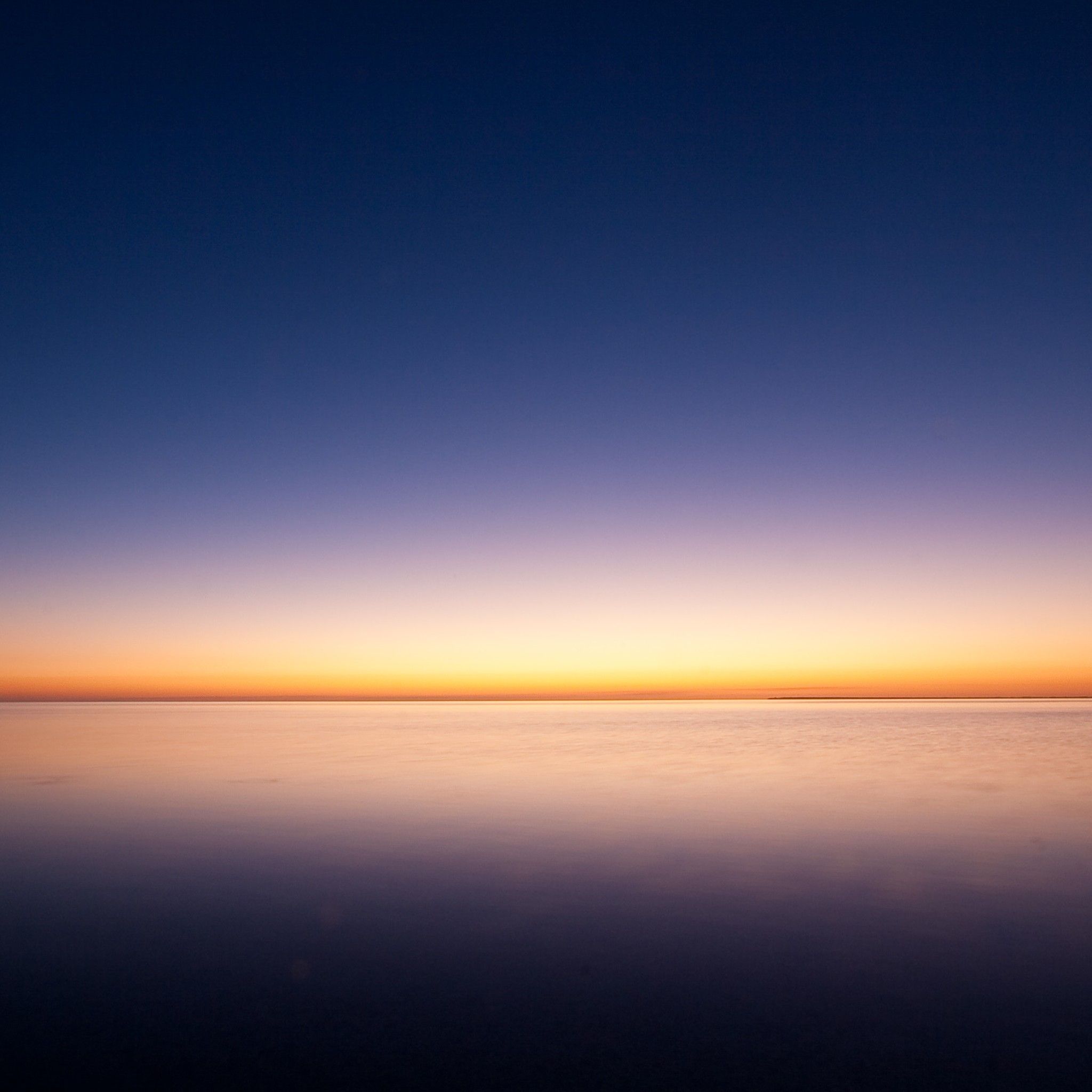 Sunrise Ocean Minimalism Simple Background iPad Air HD