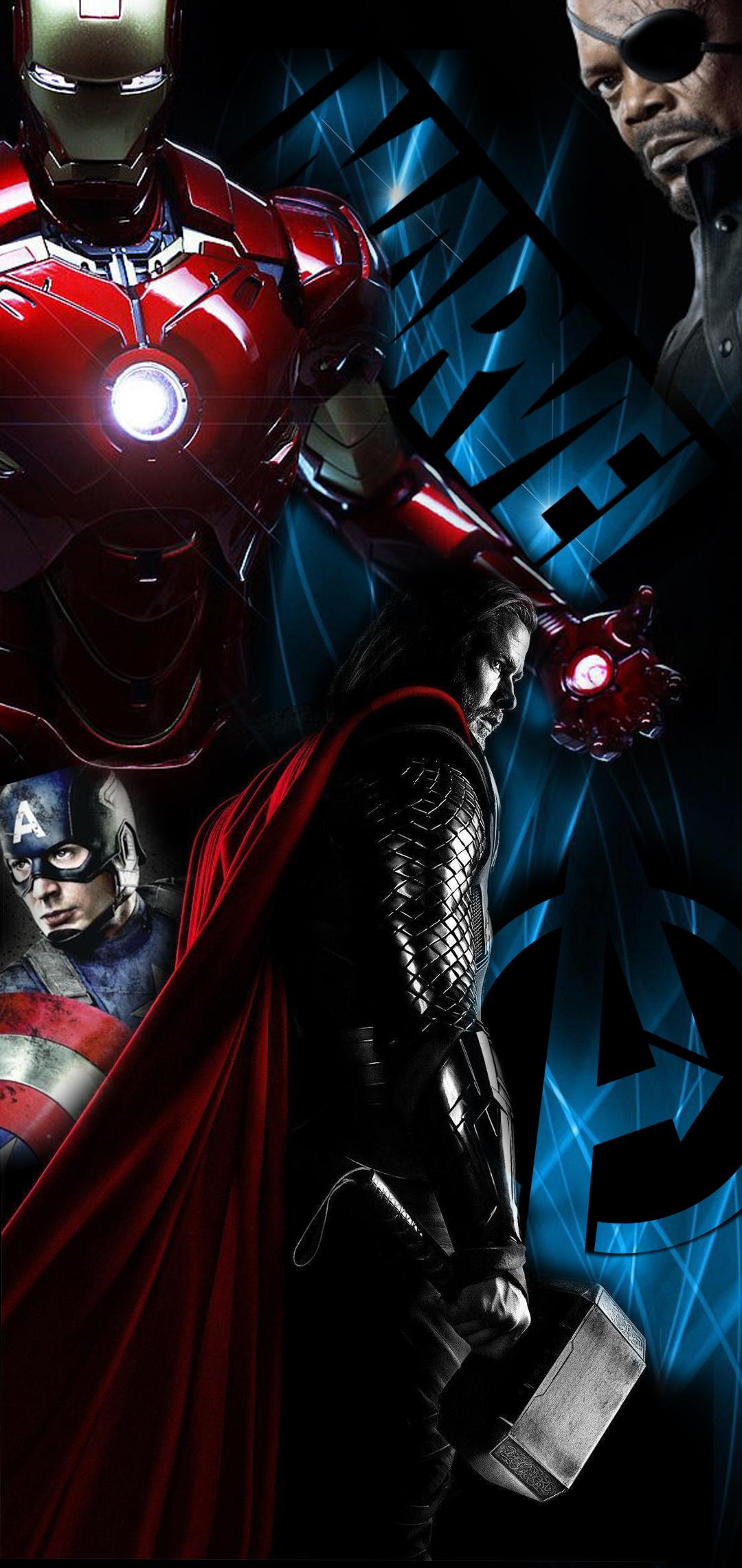 Marvel's Avengers Are Ready Galaxy S10 Hole Punch Wallpaper