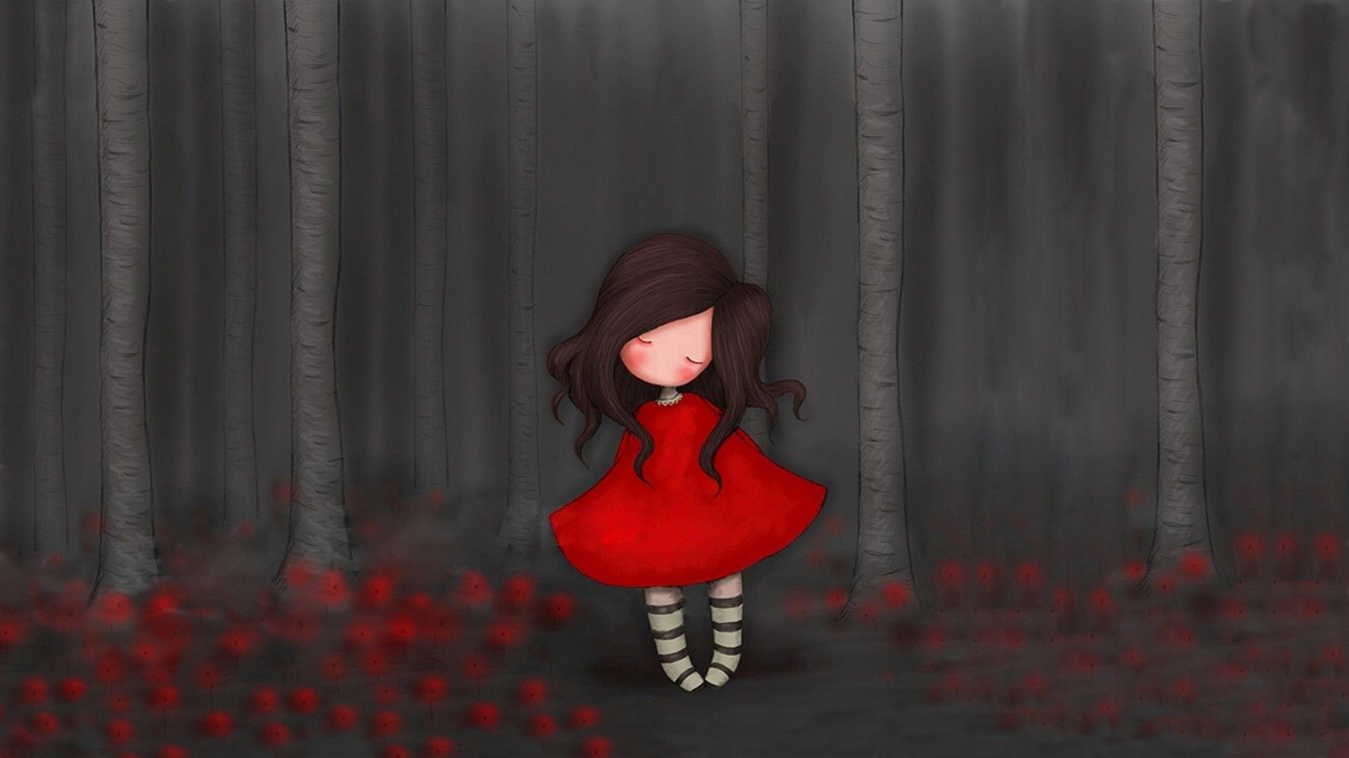 Gorjuss Wallpaper Little Red Riding Hood, Download