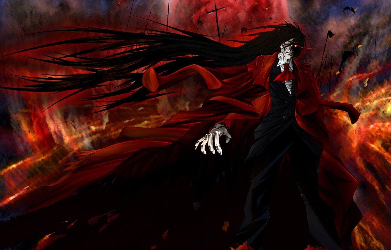Wallpaper Anime, Hellsing, vampire, Alucard, crazy. image