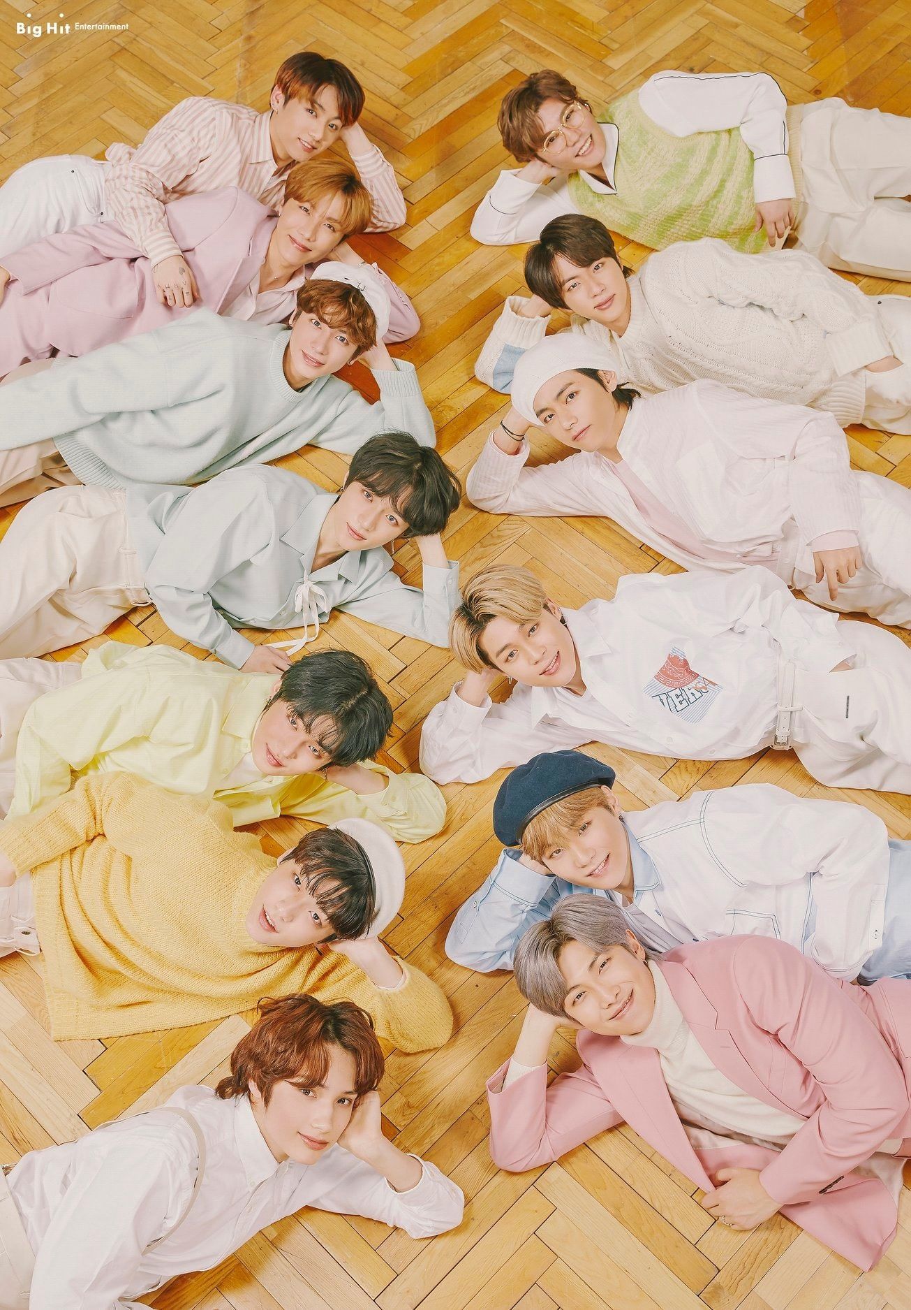 BTS, TXT, And Lee Hyun Pose Together In Big Hit Entertainment