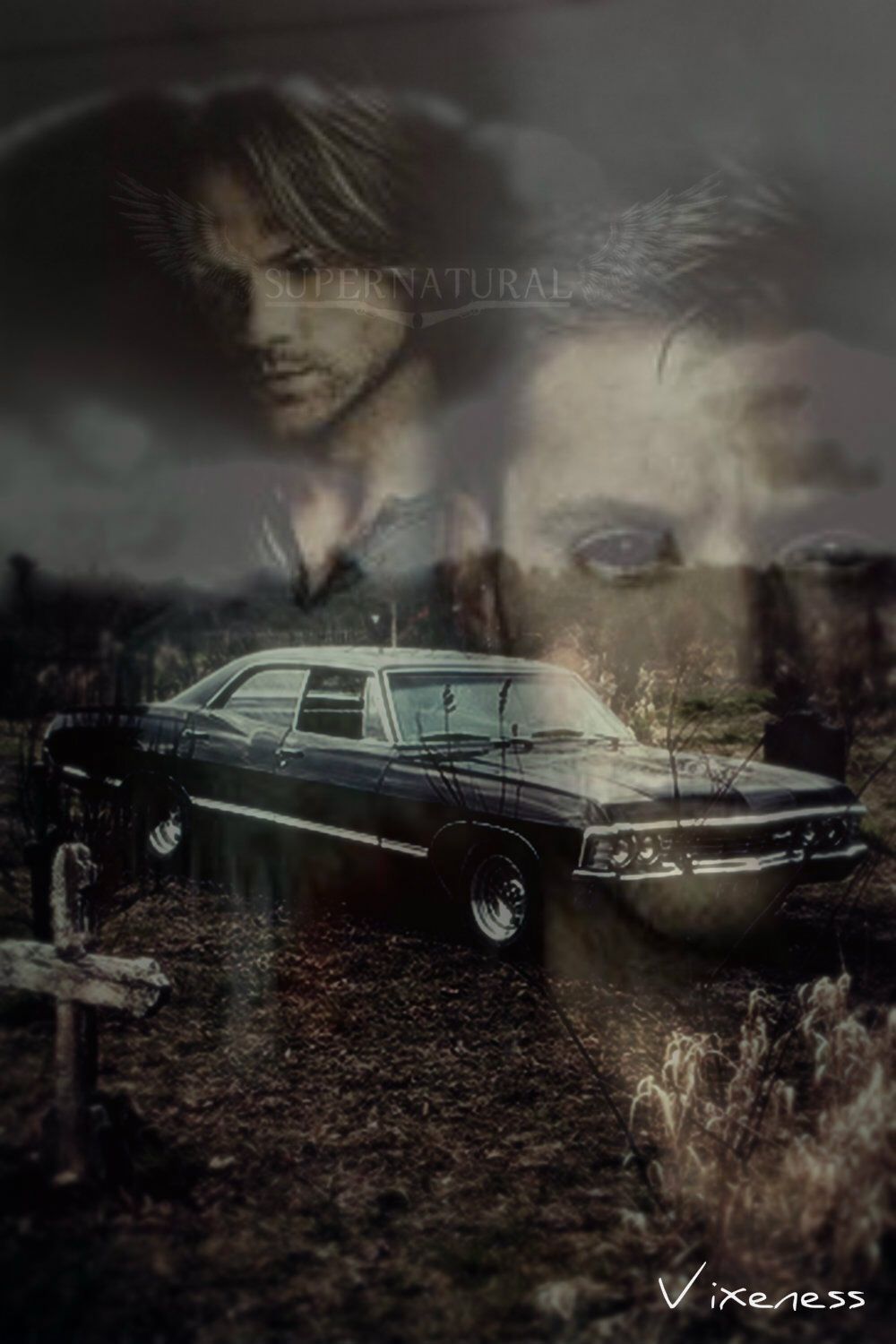 Supernatural 67 Chevy Impala iPhone Wallpaper By