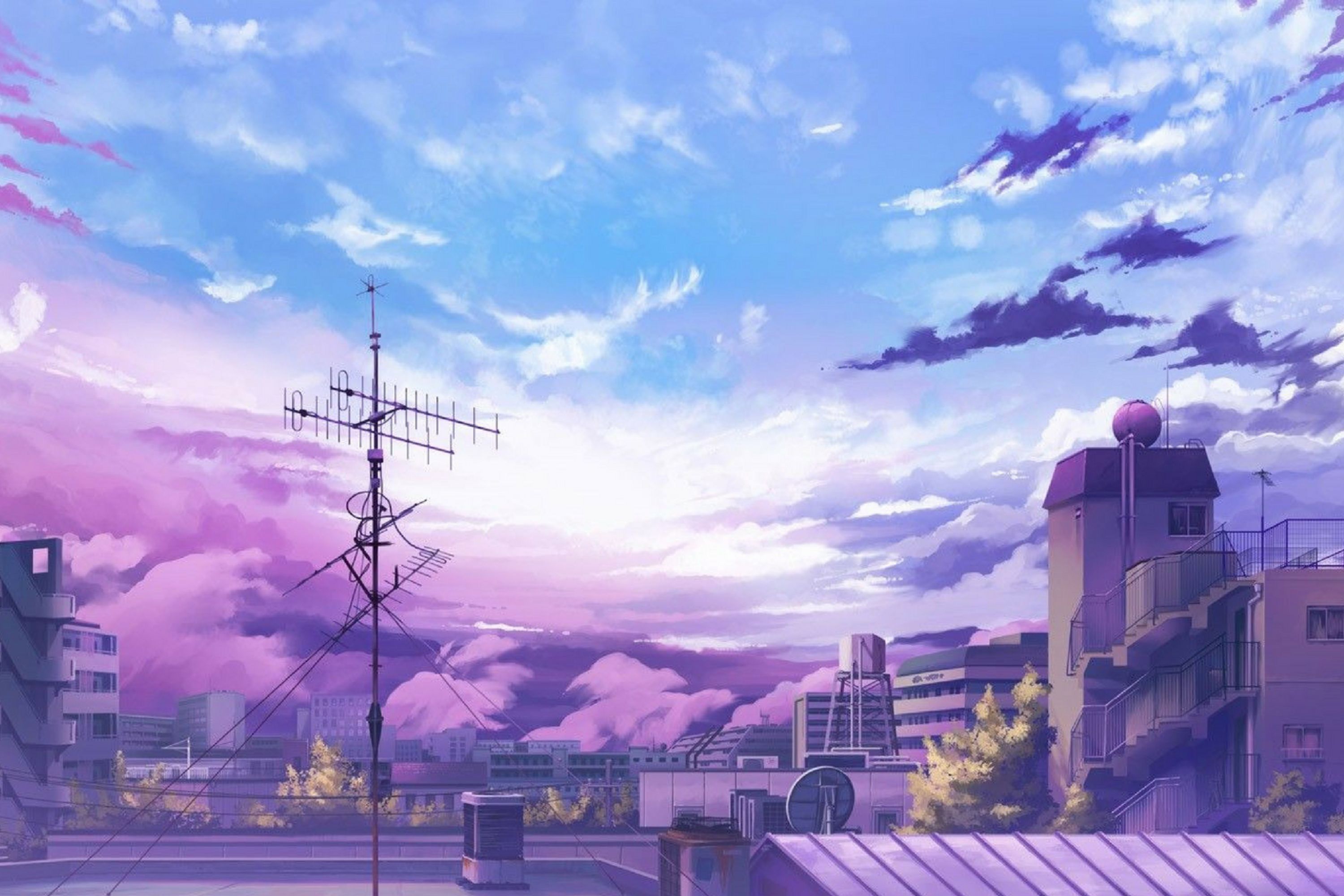 Anime City HD 3000x2001 Resolution HD 4k Wallpaper