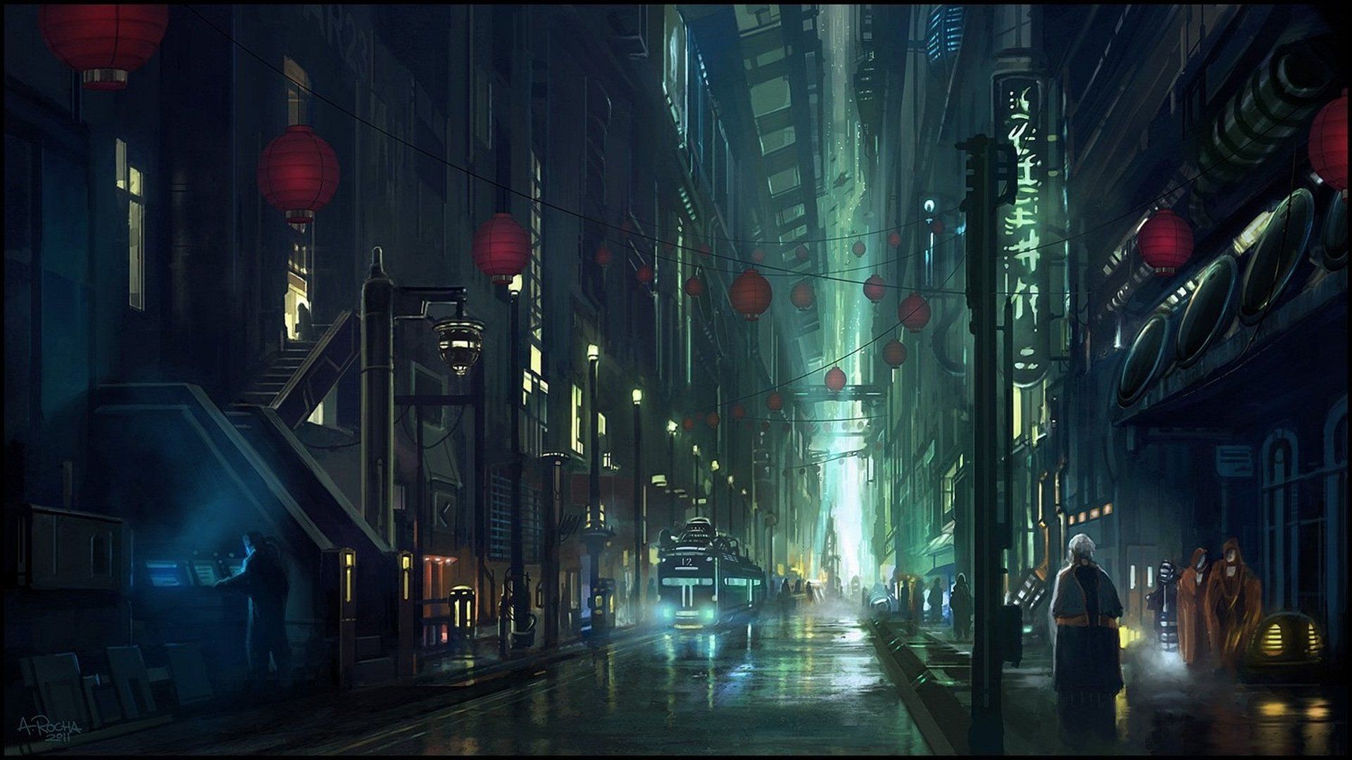 HD wallpaper: animated city wallpaper, cyberpunk, science fiction