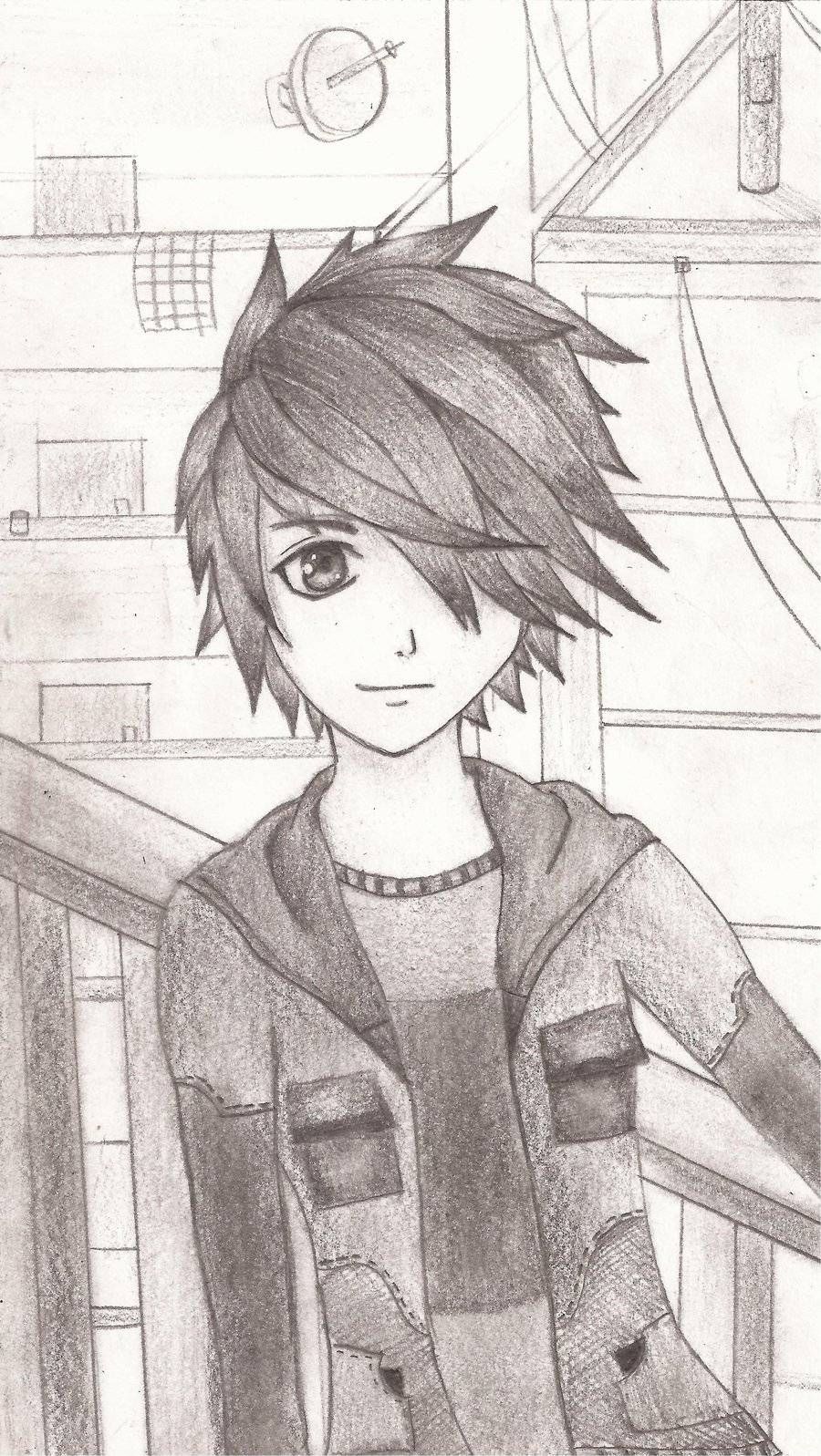 Cute Anime Sketches In Pencil Cute Boy Pencil Sketch Cute