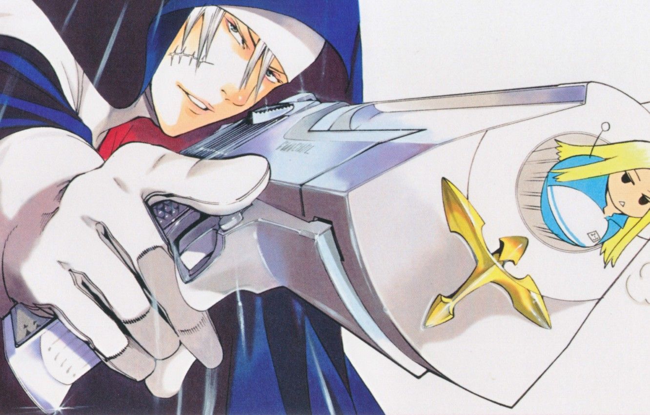 Wallpaper shot, nun, scar, mercenary, under the bridge Arakawa