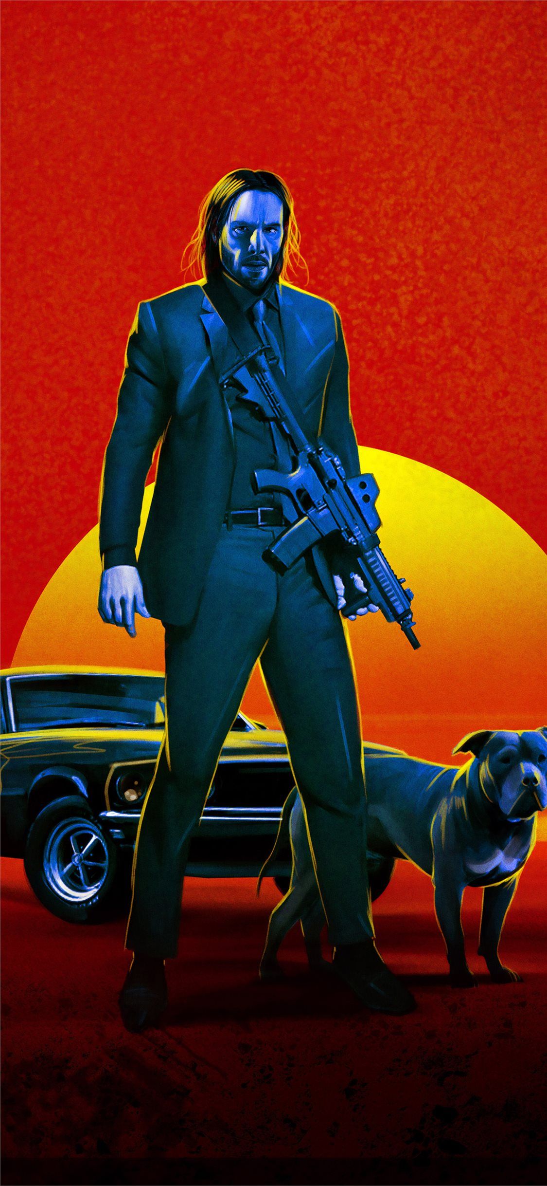 john wick 3 fan poster iPhone Wallpaper Free Download