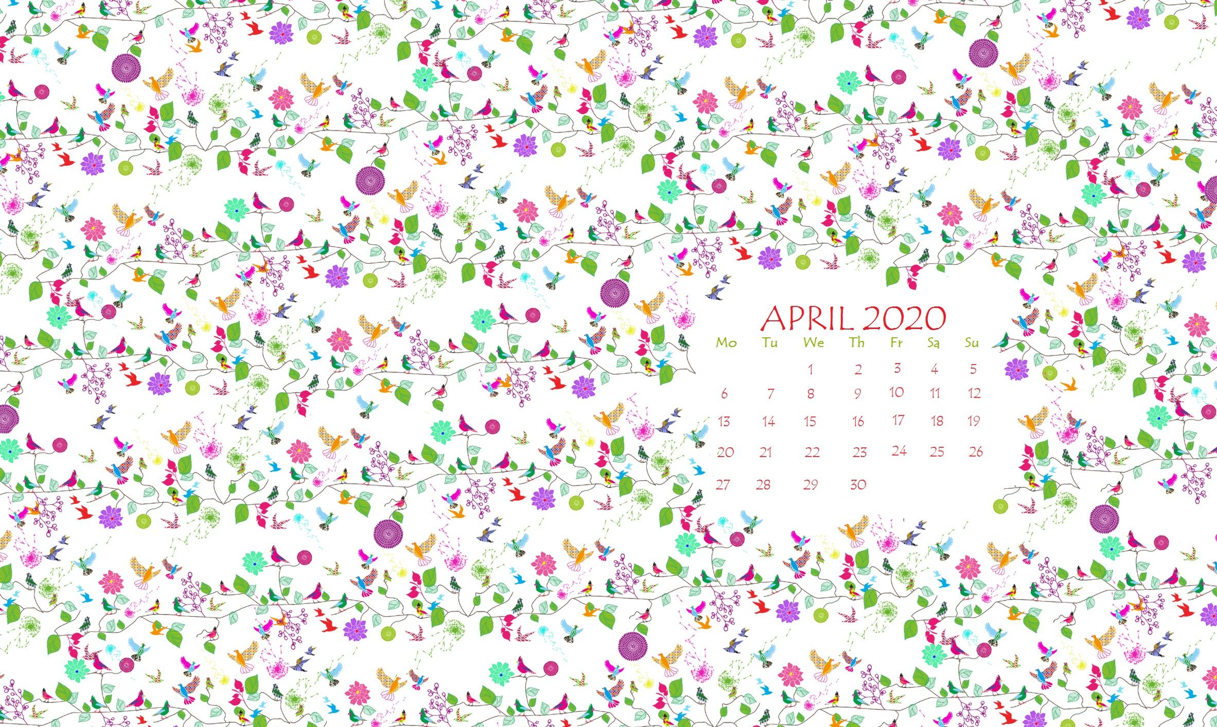 April 2020 Calendar Wallpaper