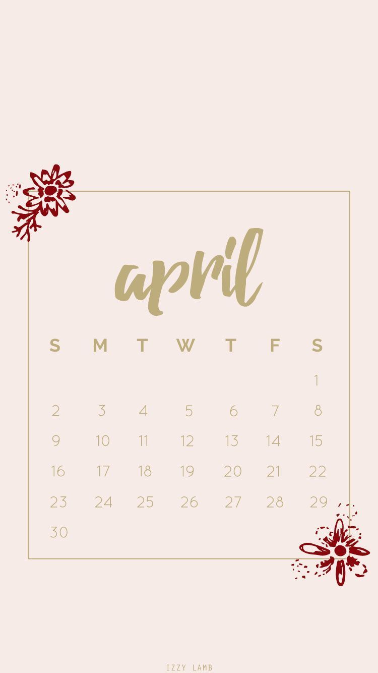 iPhone April 2020 Calendar Wallpaper. Calendar wallpaper