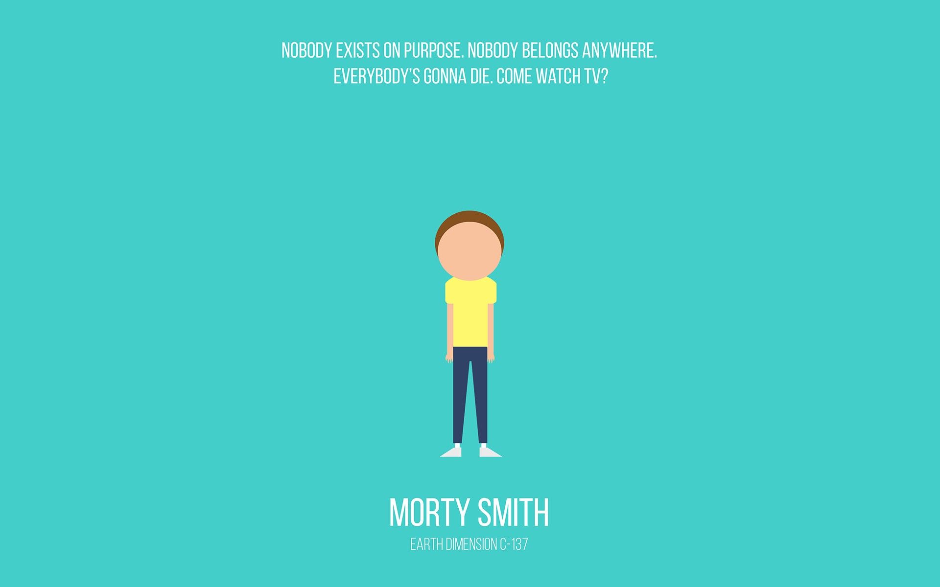 #Morty Smith, #minimalism, #Rick and Morty, #cartoon
