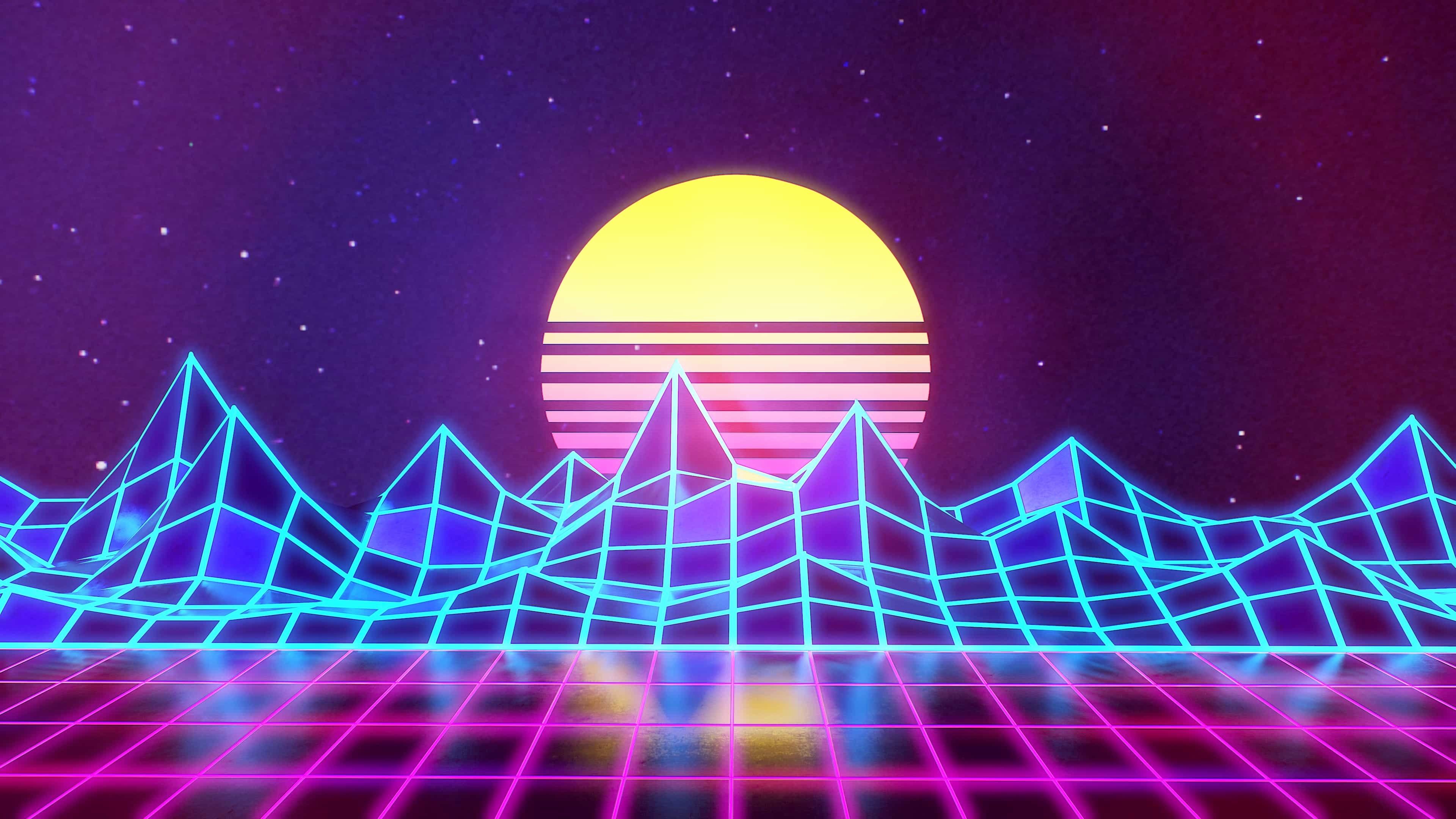 Retro Neon Background Inspirational Synthwave City Retro Neon 4k