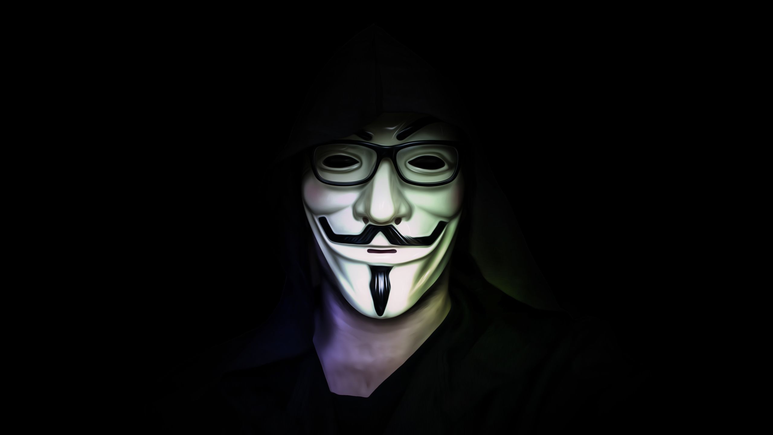 Anonymous Mask Student 1440P Resolution Wallpaper, HD