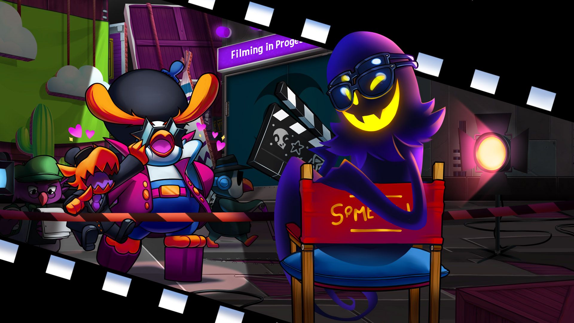 Demonic director. Wallpaper from A Hat in Time