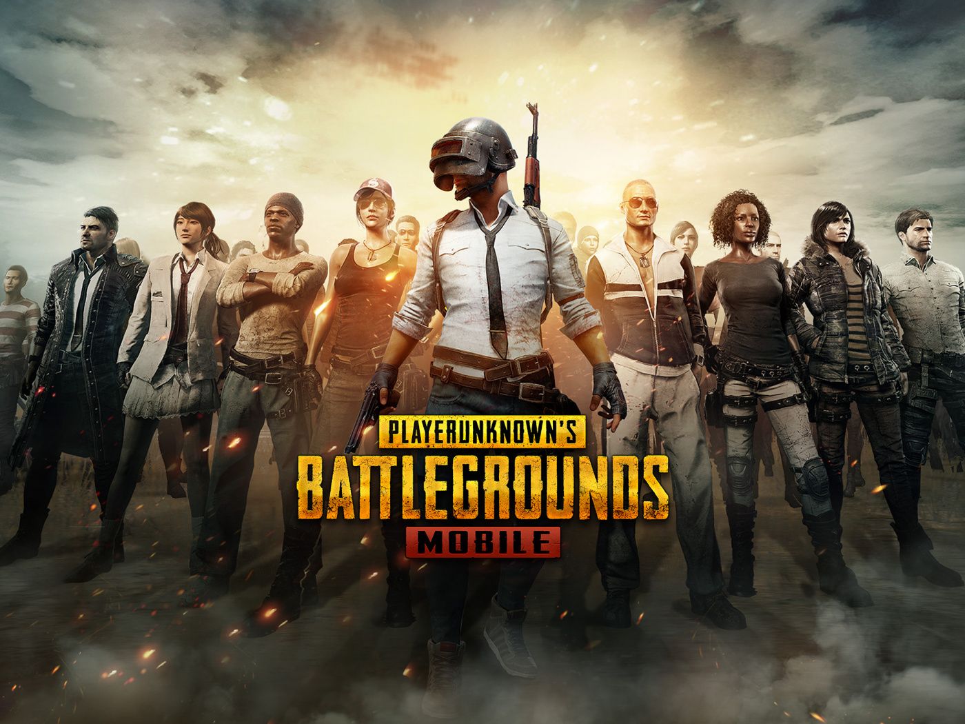 Download PUBG, mobile game, characters wallpaper, 1400x1050