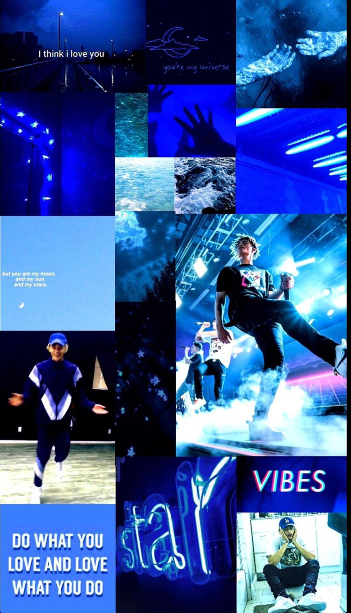 Phone background Zion Kuwonu. Blue aesthetic, Cute wallpaper
