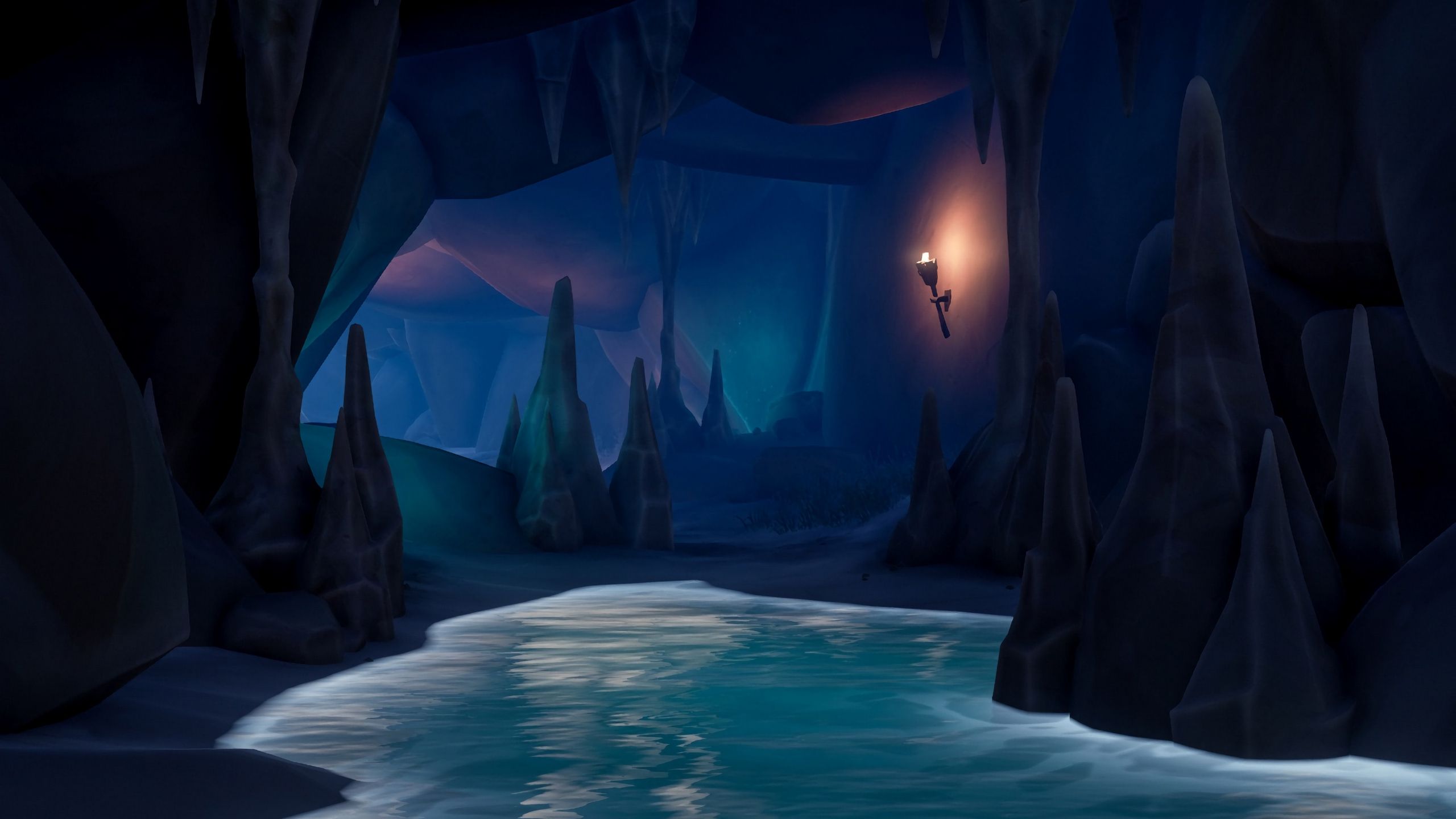 Wallpaper Cave, Art, Water, Dark Cave Game Background