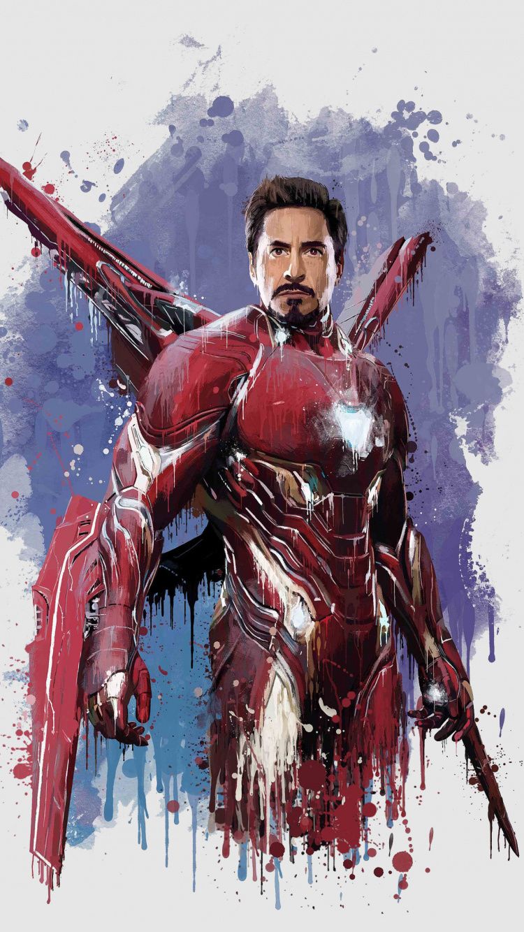 Download 750x1334 wallpaper iron man, new suit, avengers: infinity