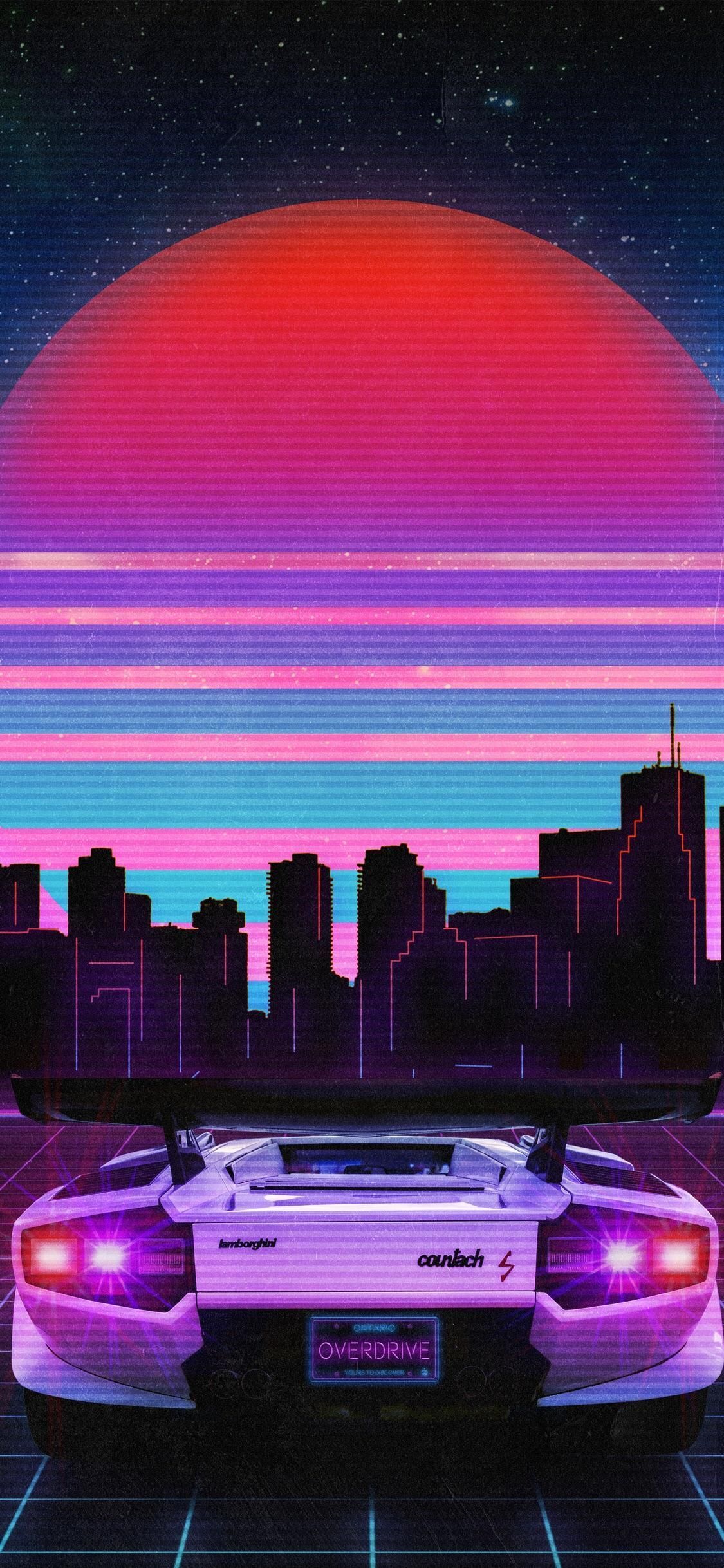 Synthwave Phone Wallpaper Free Synthwave Phone Background