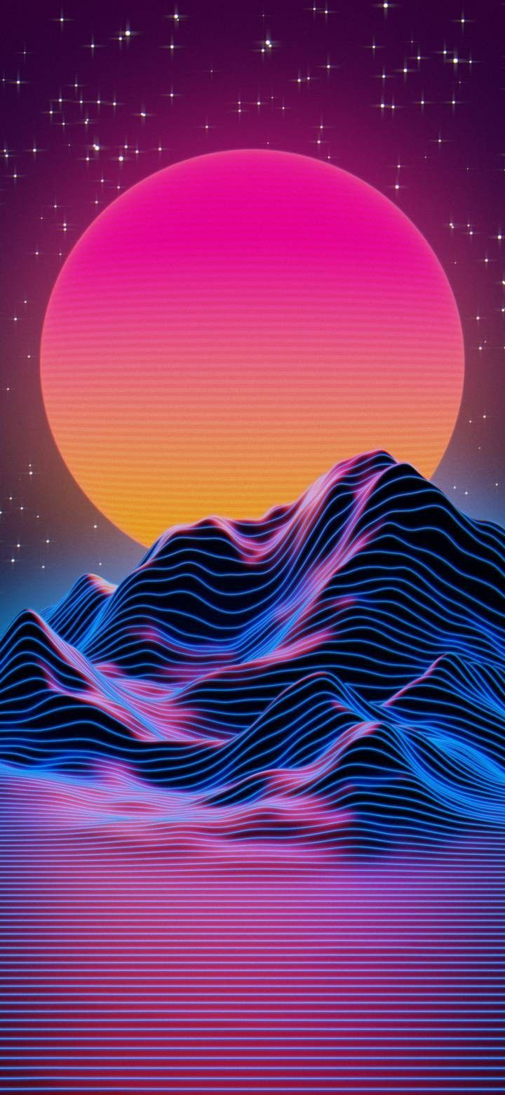 Synthwave. Background phone wallpaper, Colorful