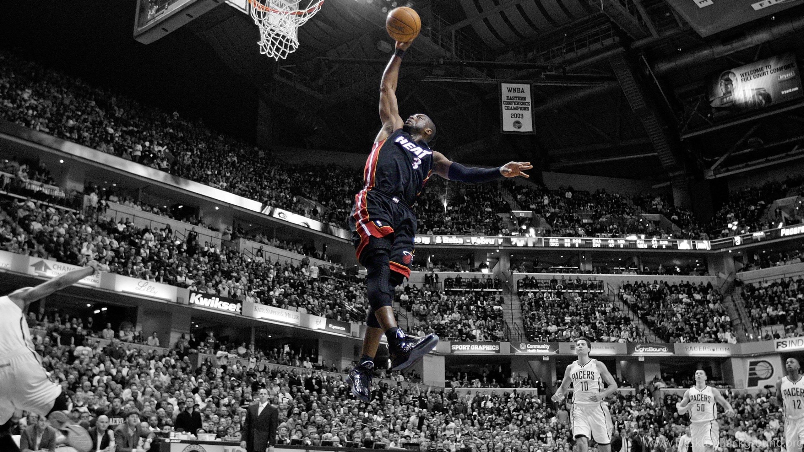Dwyane Wade Miami Heat Dunk NBA Wallpaper Desktop Background