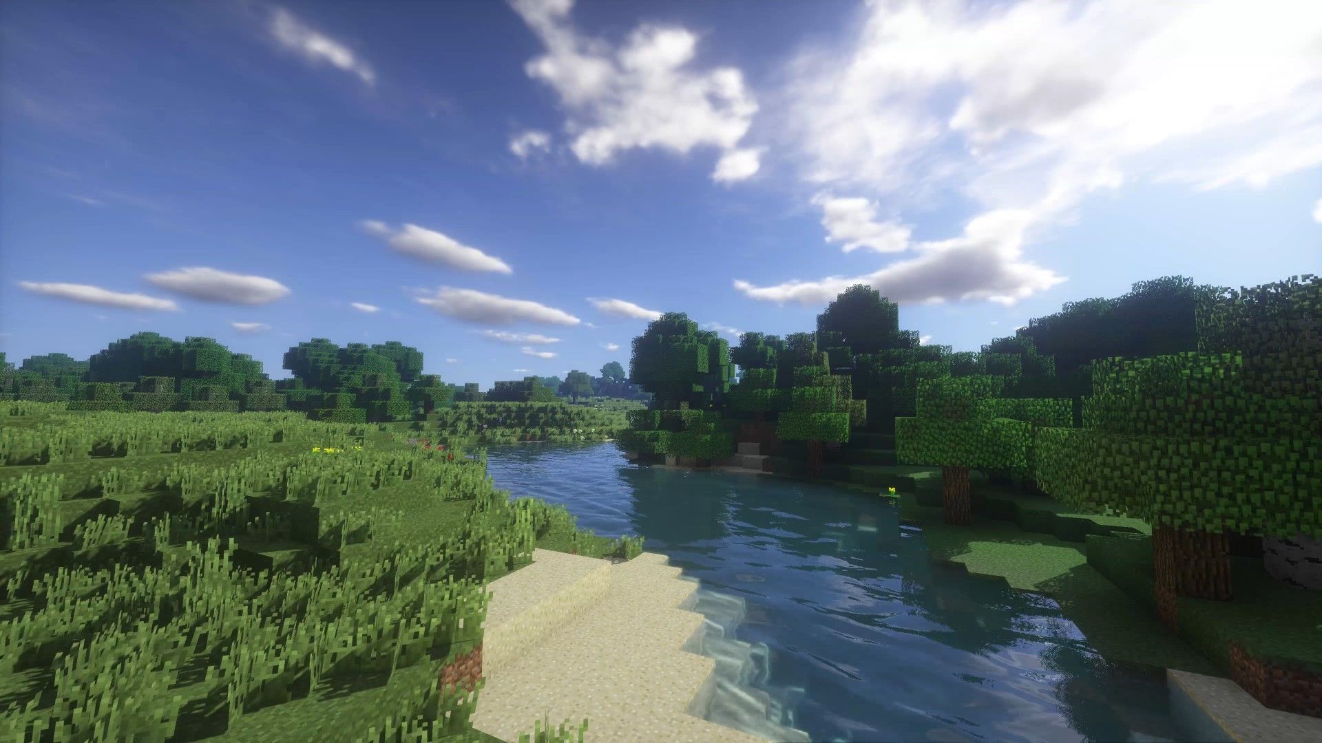 landscape, Minecraft, Shaders Wallpaper HD / Desktop and Mobile