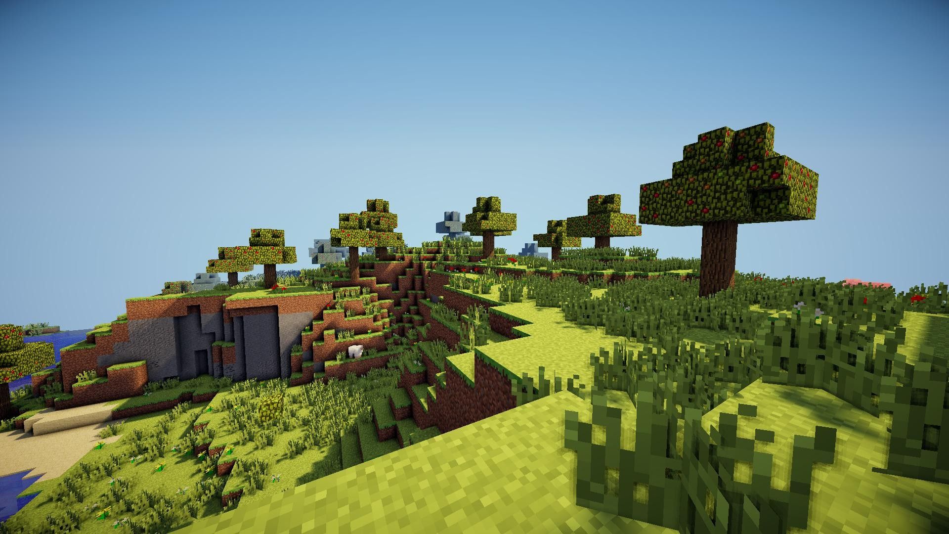 Minecraft shaders backgroundDownload free full HD wallpaper