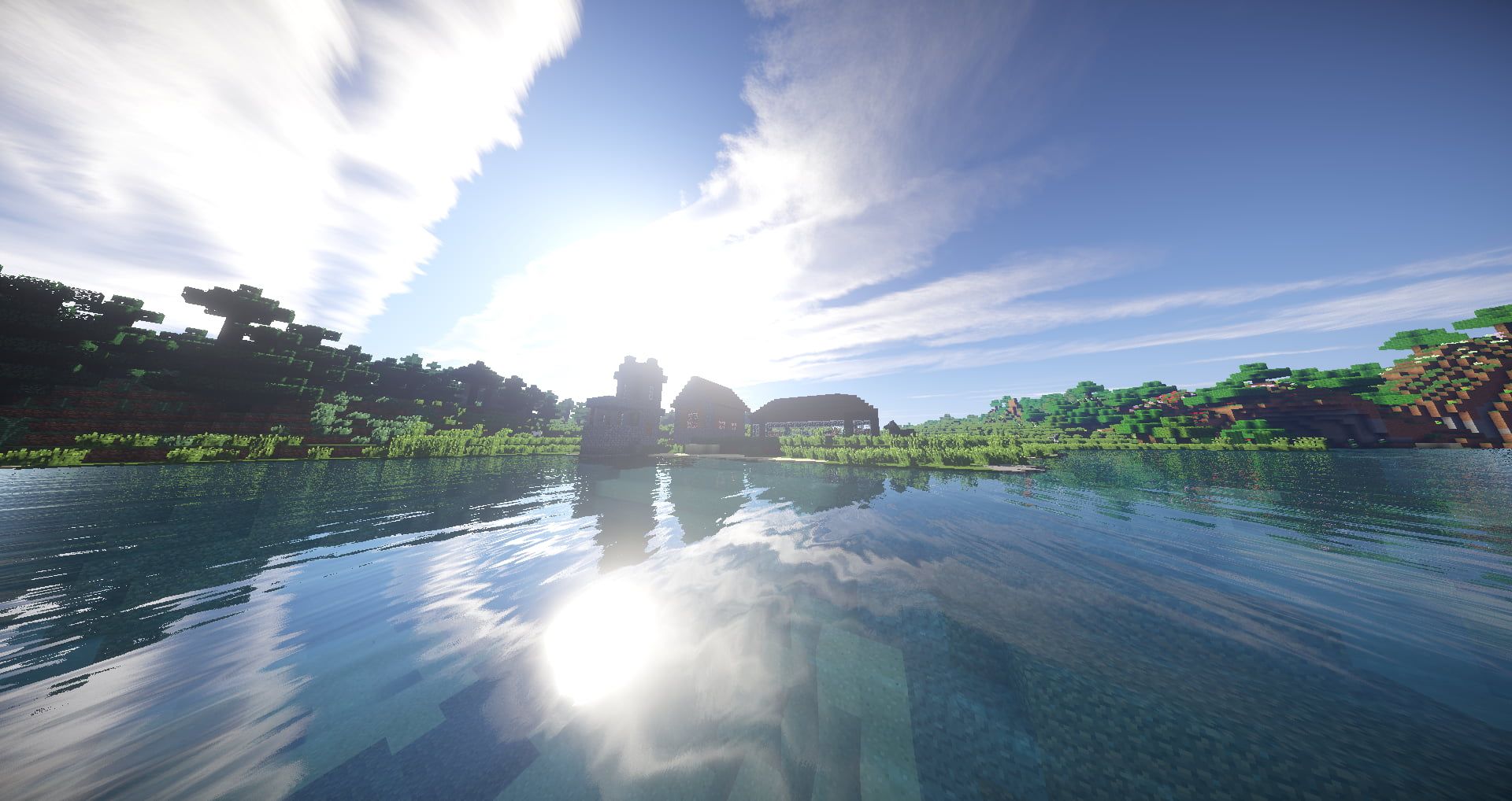 Minecraft gameplay screenshot, Minecraft, shaders HD wallpaper