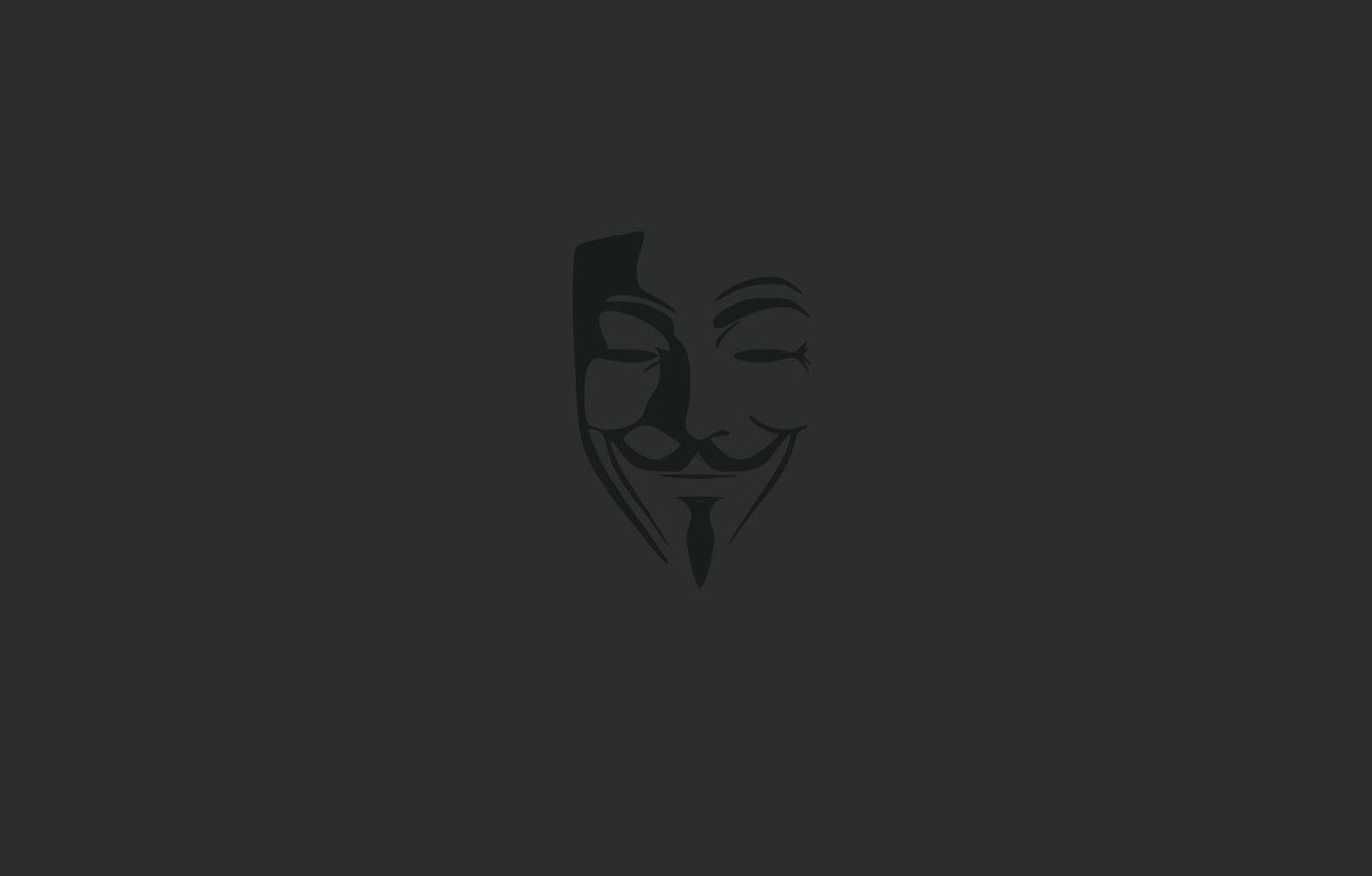 Wallpaper Minimalism, Mask, Hacker, Anonymous, Anonymous, Guy