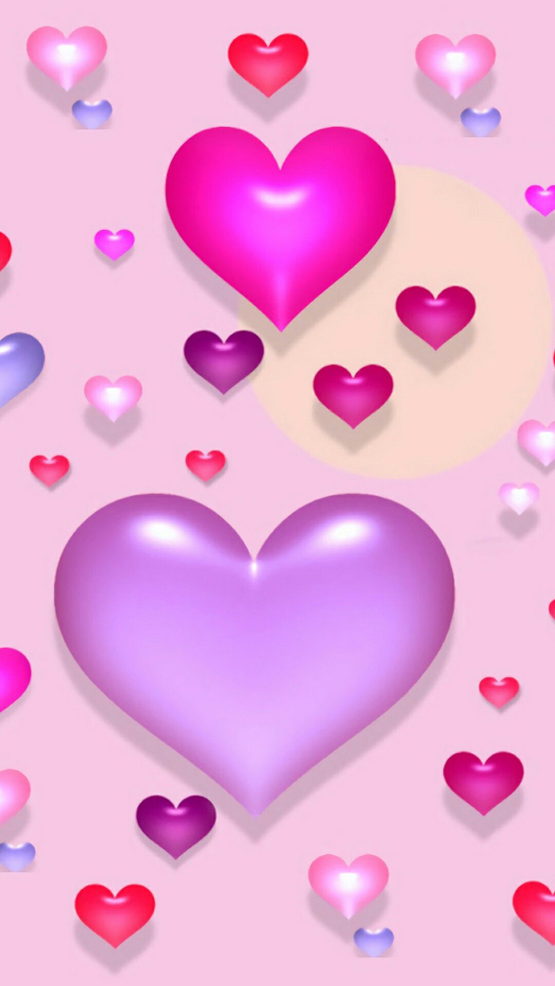 Pink and purple hearts. #cute #girlie #wallpaper. Valentines wallpaper, Heart wallpaper, Love wallpaper