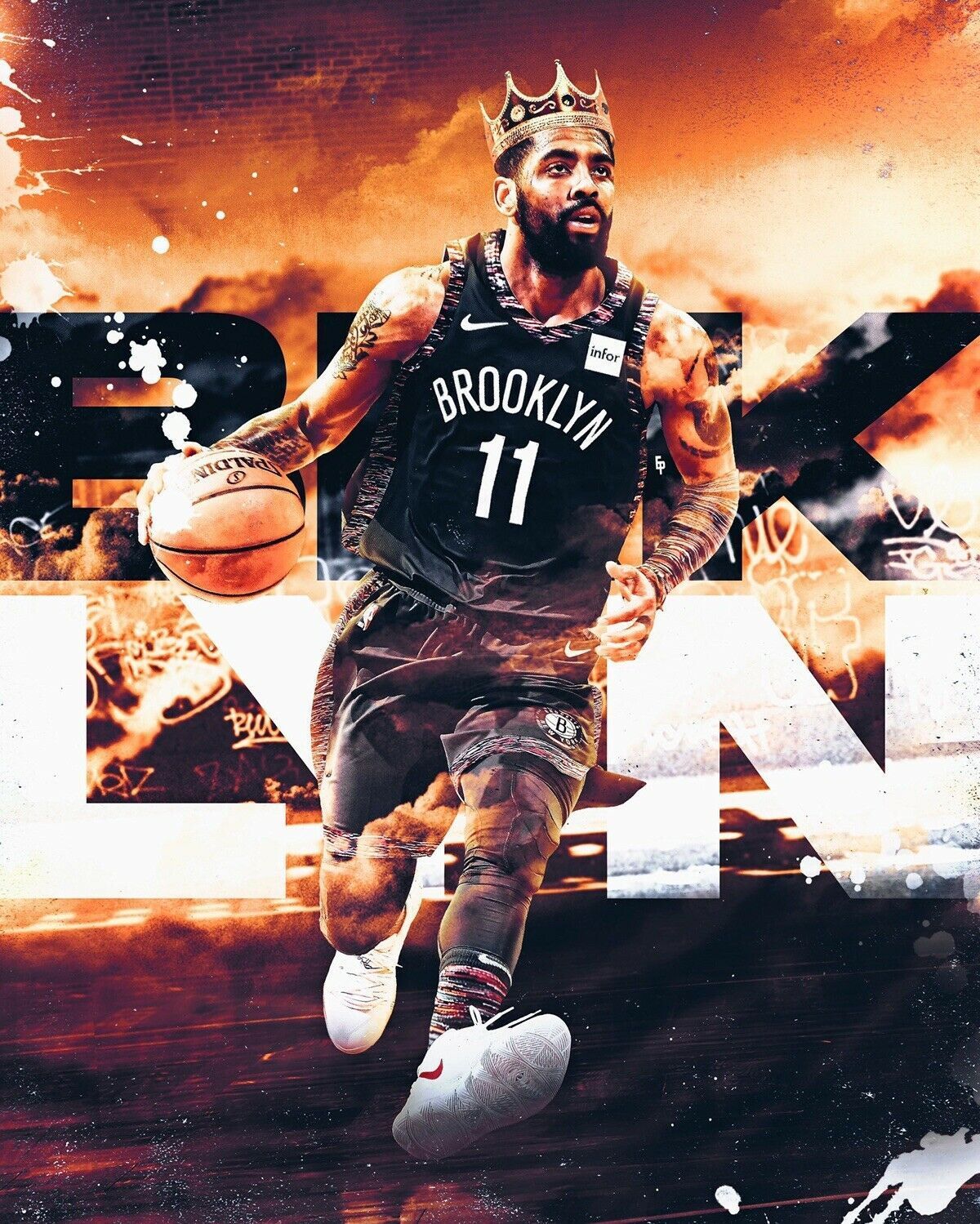 KYRIE IRVING NETS POSTER BASKETBALL 18194