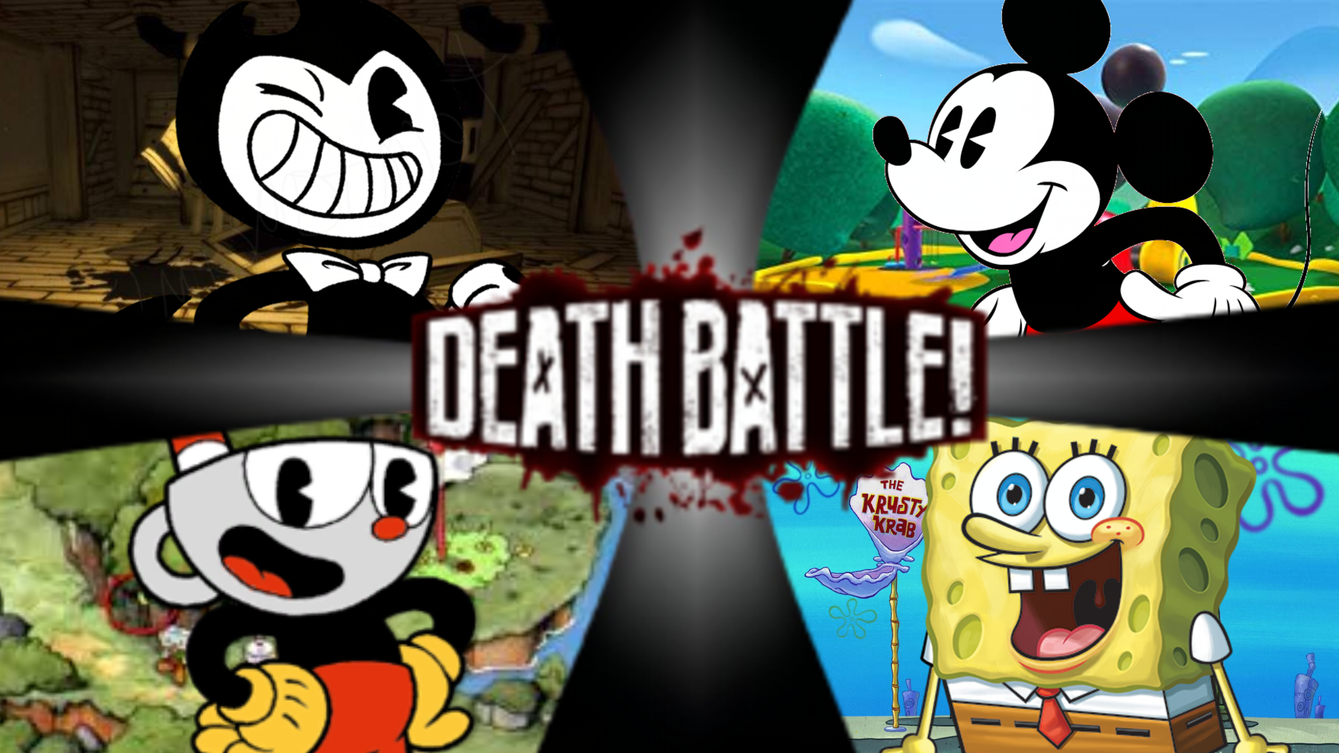 Cuphead And Bendy Vs Spongebob And Mickey. Death Battle Fanon