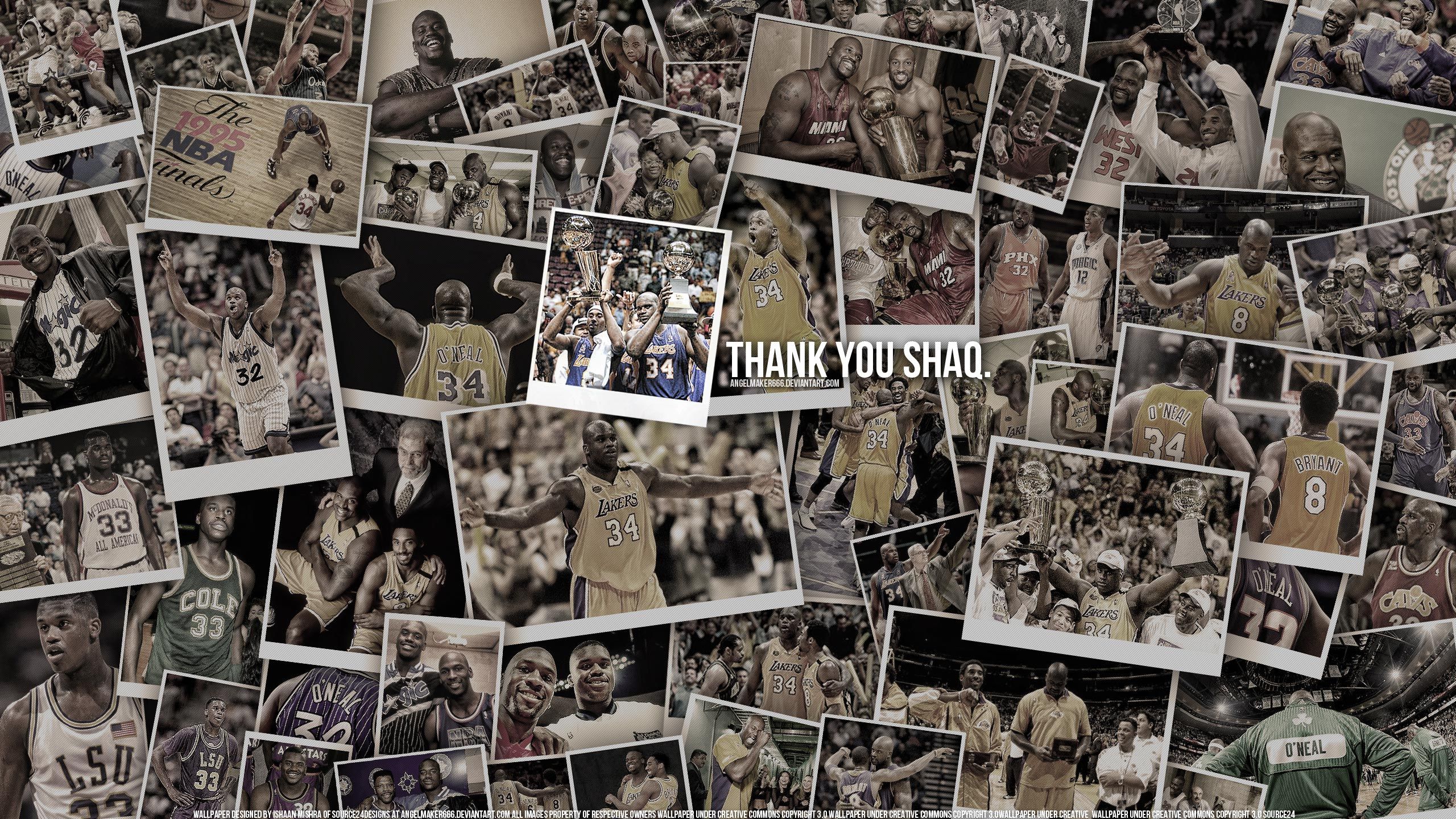Shaquille O'Neal Career Picture Widescreen Wallpaper. Basketball