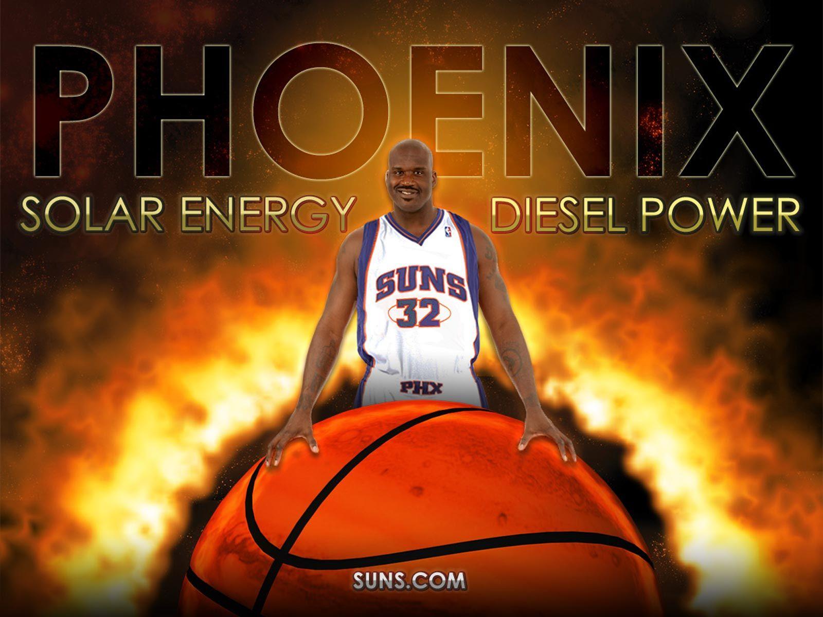 Shaquille O'Neal Phoenix Suns Wallpaper. Basketball Wallpaper at