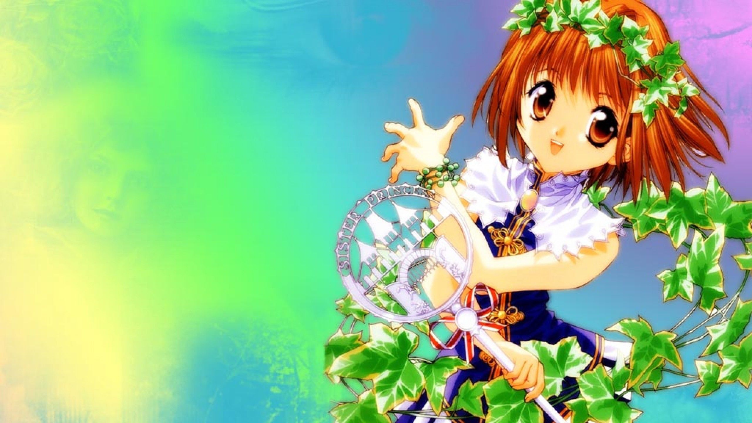 Anime girl with magical powers